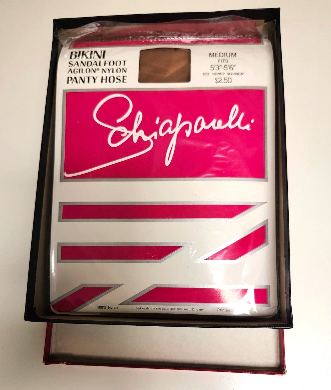 Vintage Schiaparelli Sandalfoot Pantyhose Witchcraft Medium NOS 4 pairs