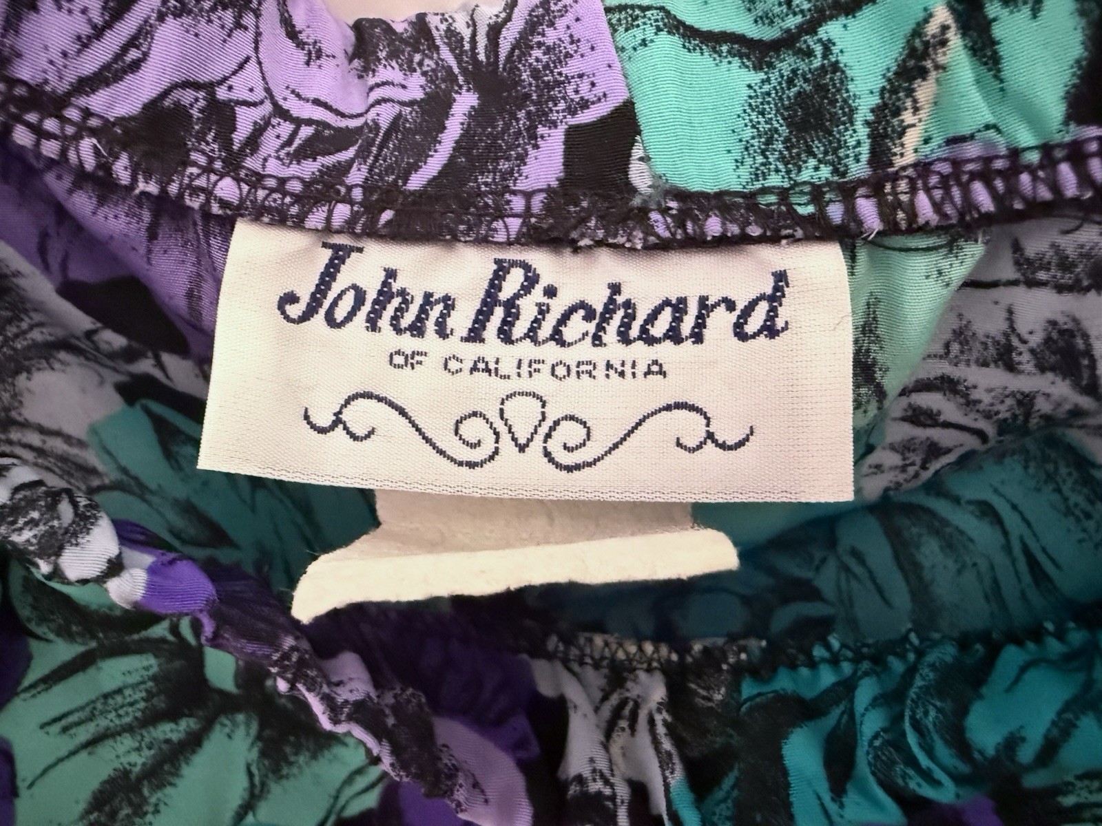 Vintage 80s John Richard California Floral Midi Skirt 10 Whimsigoth Witchy