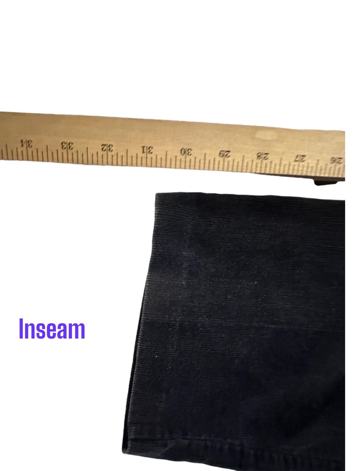 Vintage String Bean Women’s Pants 26×31 Navy Blue Corduroy High Waist Pleated