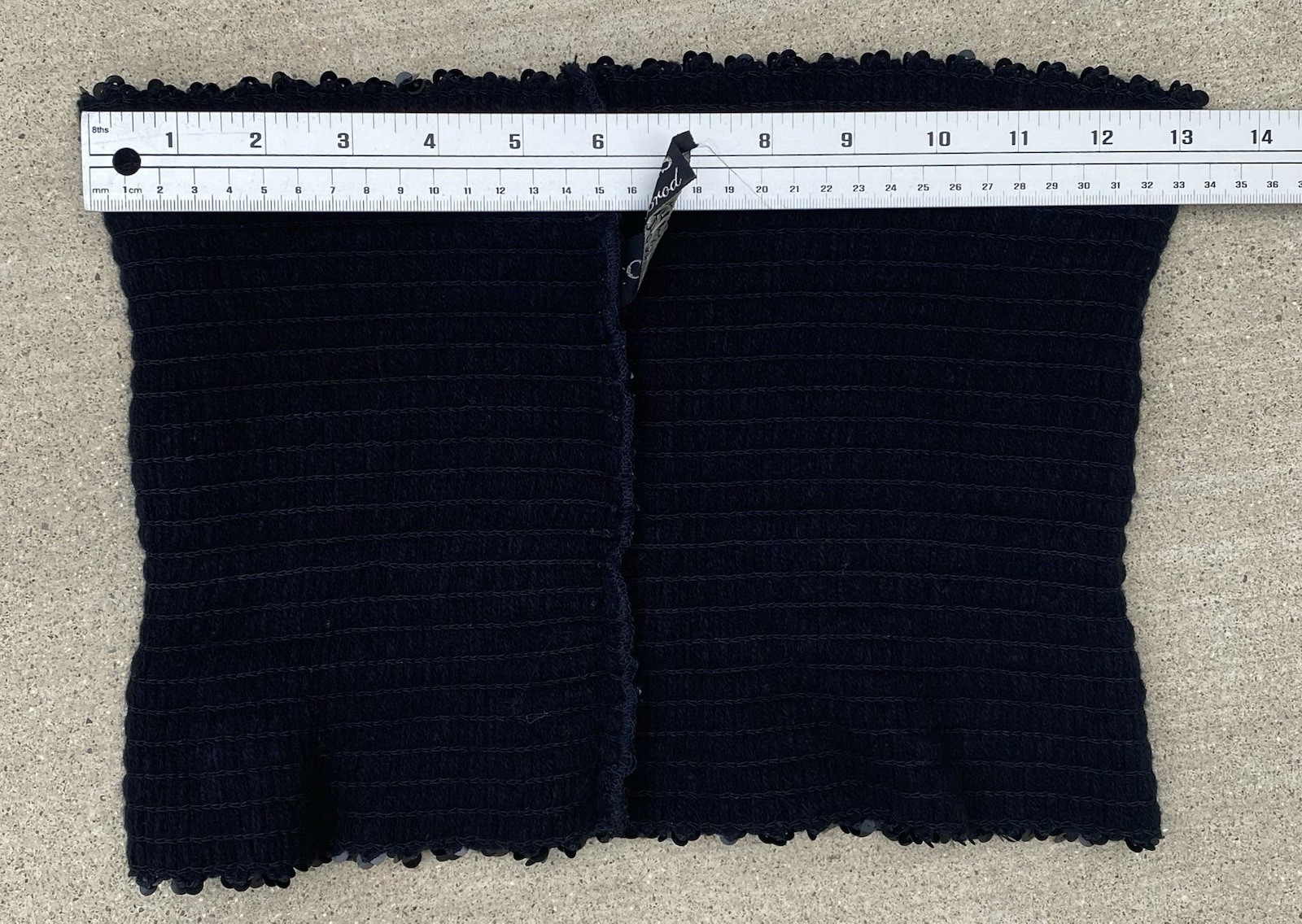 Vintage Toppettes By A Brod Black Sequin Tube Top Strapless Disco Glam Party