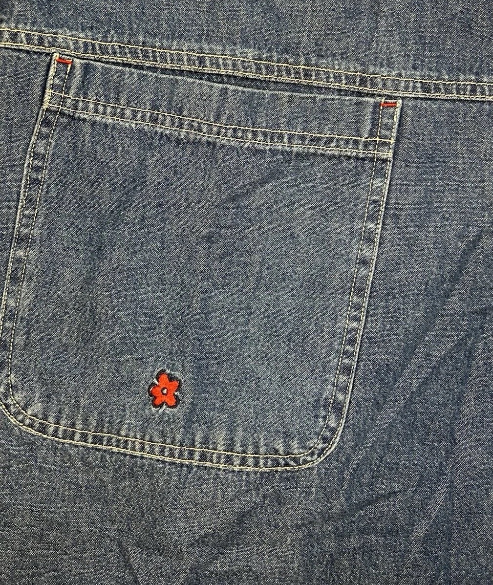 Vtg Disney Store Embroidered Mickey Minnie Denim Overall Dress Approx 18-20W*