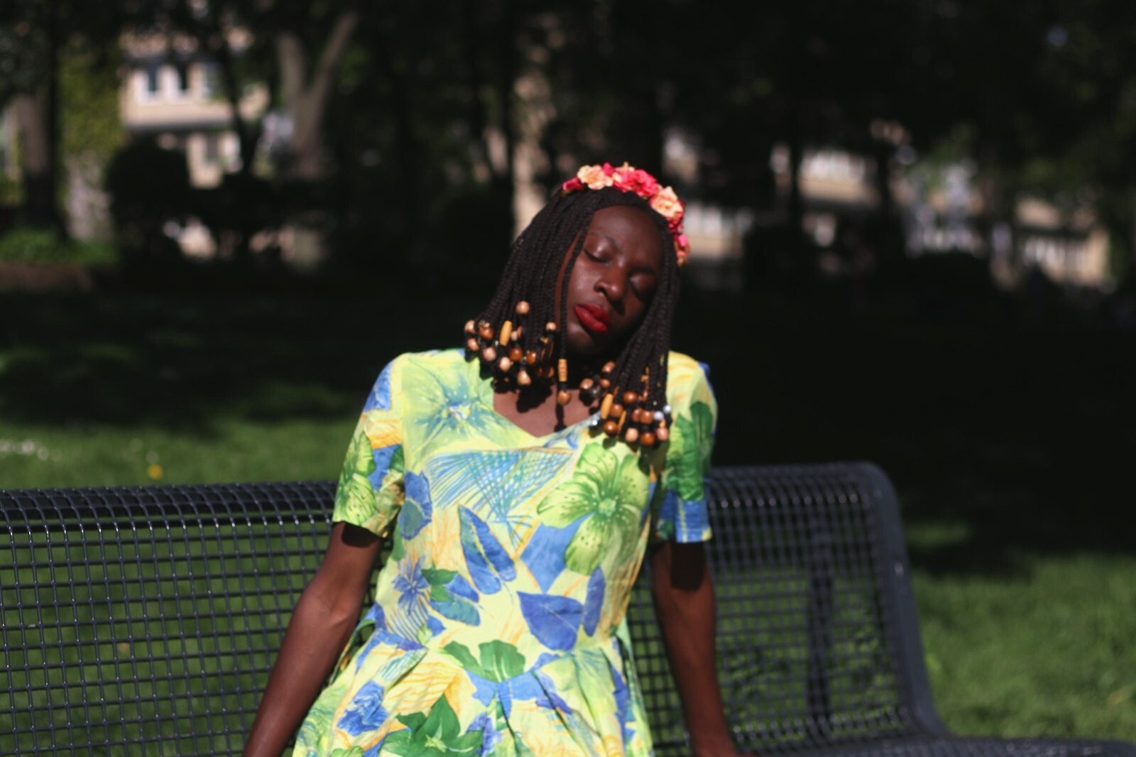 Vintage Floral Summer Dress – Size S-M TRUE VINTAGE 70 80 90