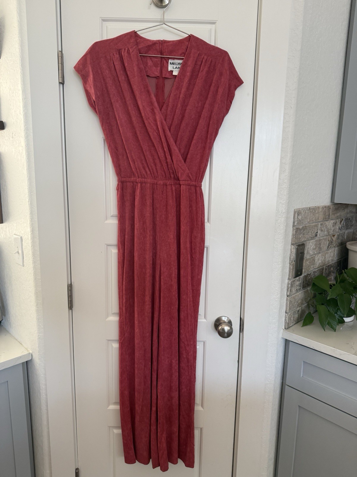 Vintage Melissa Lane Terry 1970’s Pinkish Jumpsuit Size 10