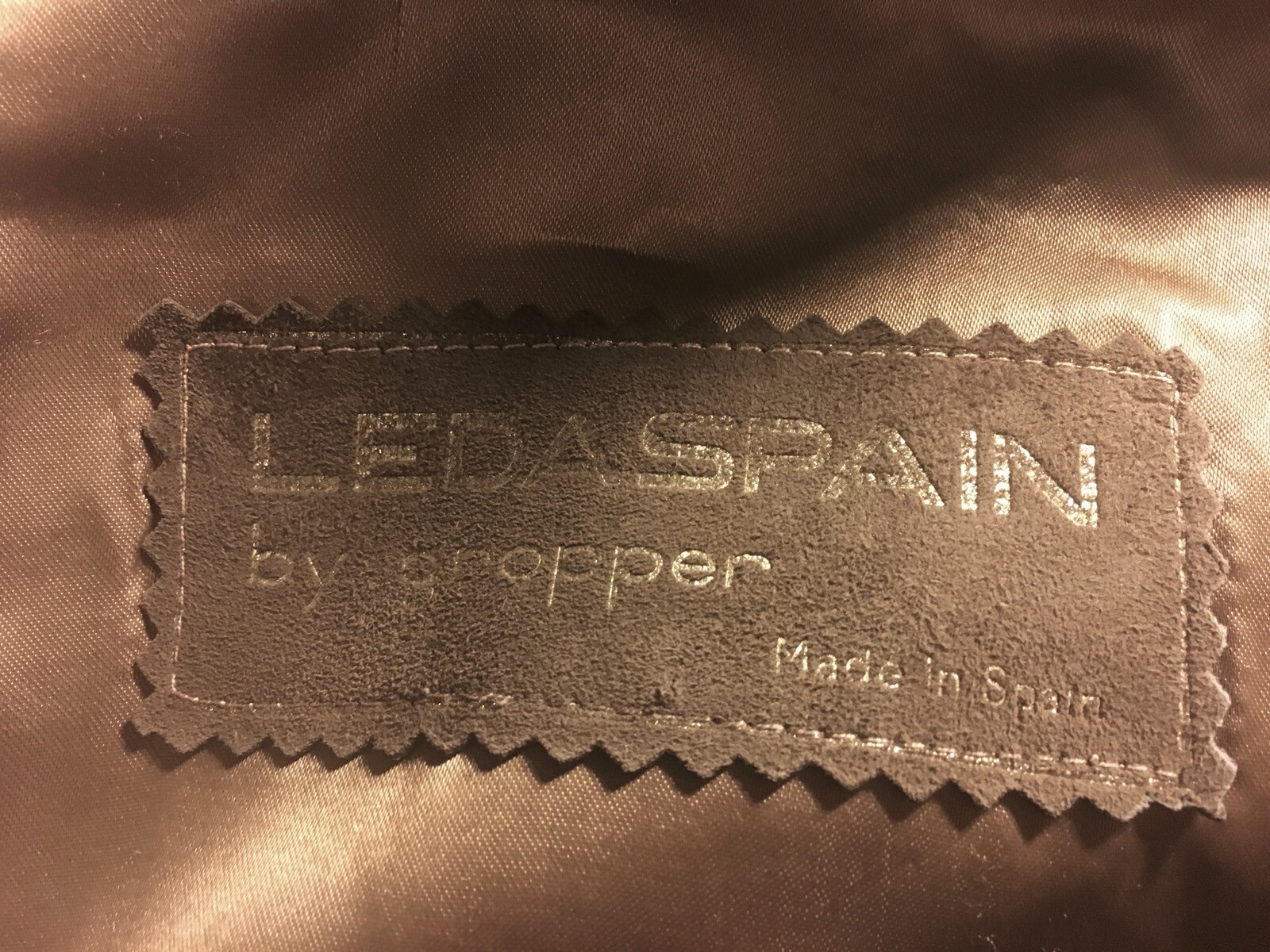 VTG Ledaspain by Gropper Suede Coat Taupe Light Brown Cross Buttery Leather M/S