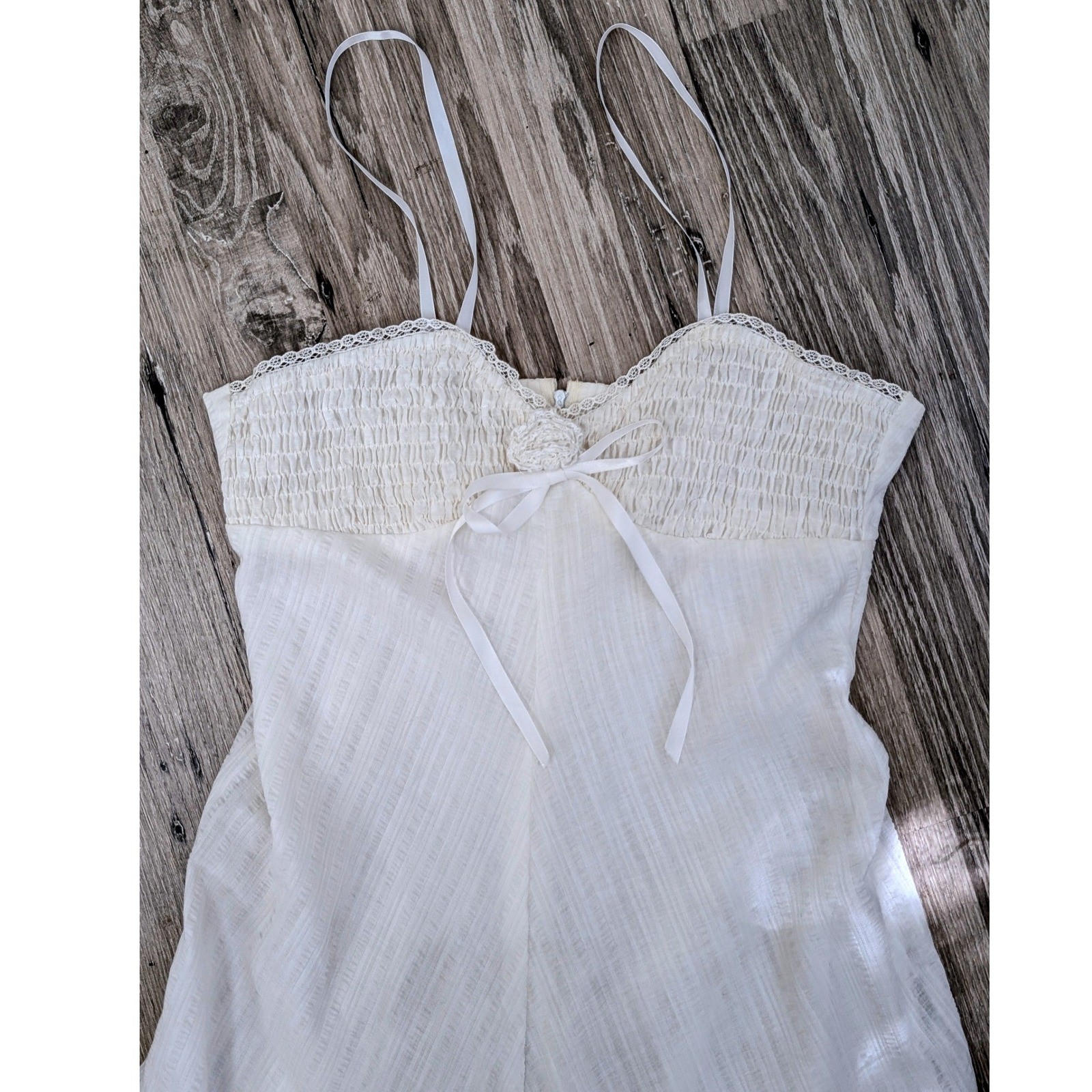 Vintage 70s Jody T of California White Lace Maxi Dress & Jacket Set Bridal Boho
