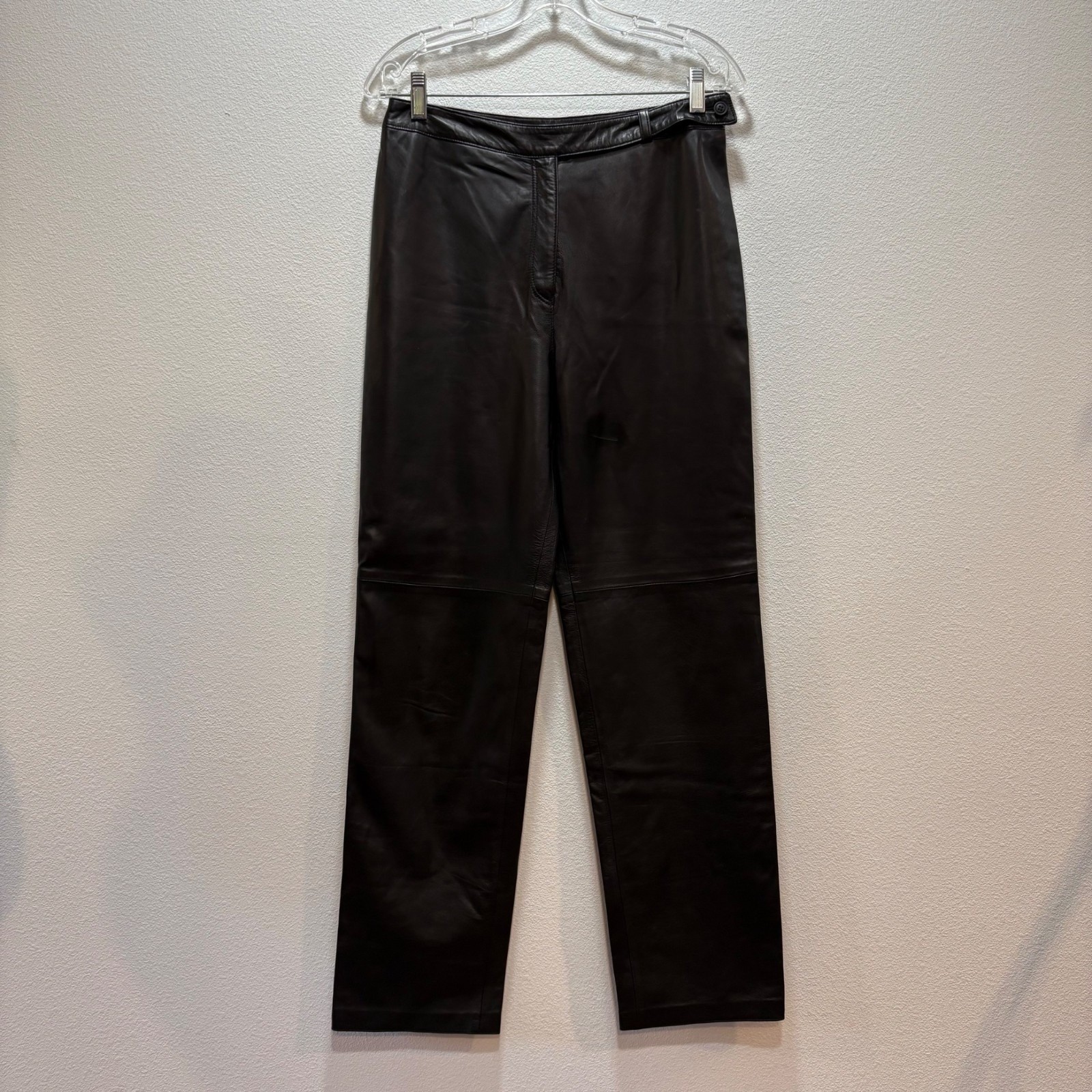 Ron Leal Women’s Vtg Black Leather Pants Size 10 Made In Canada