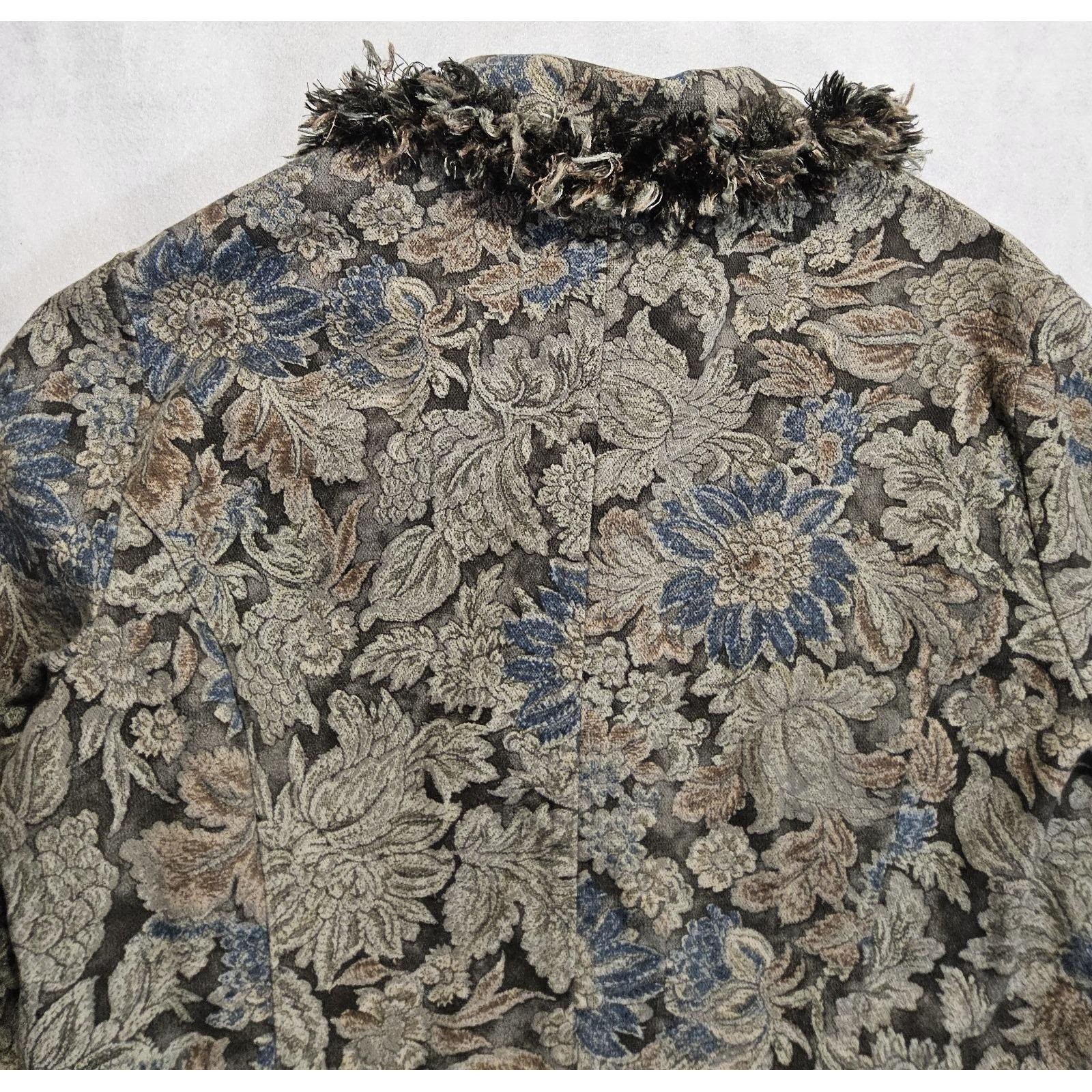 Vtg Gotcha Covered Jacket L Tapestry Floral Bell Sleeve Cottagecore Fairy Whimsy