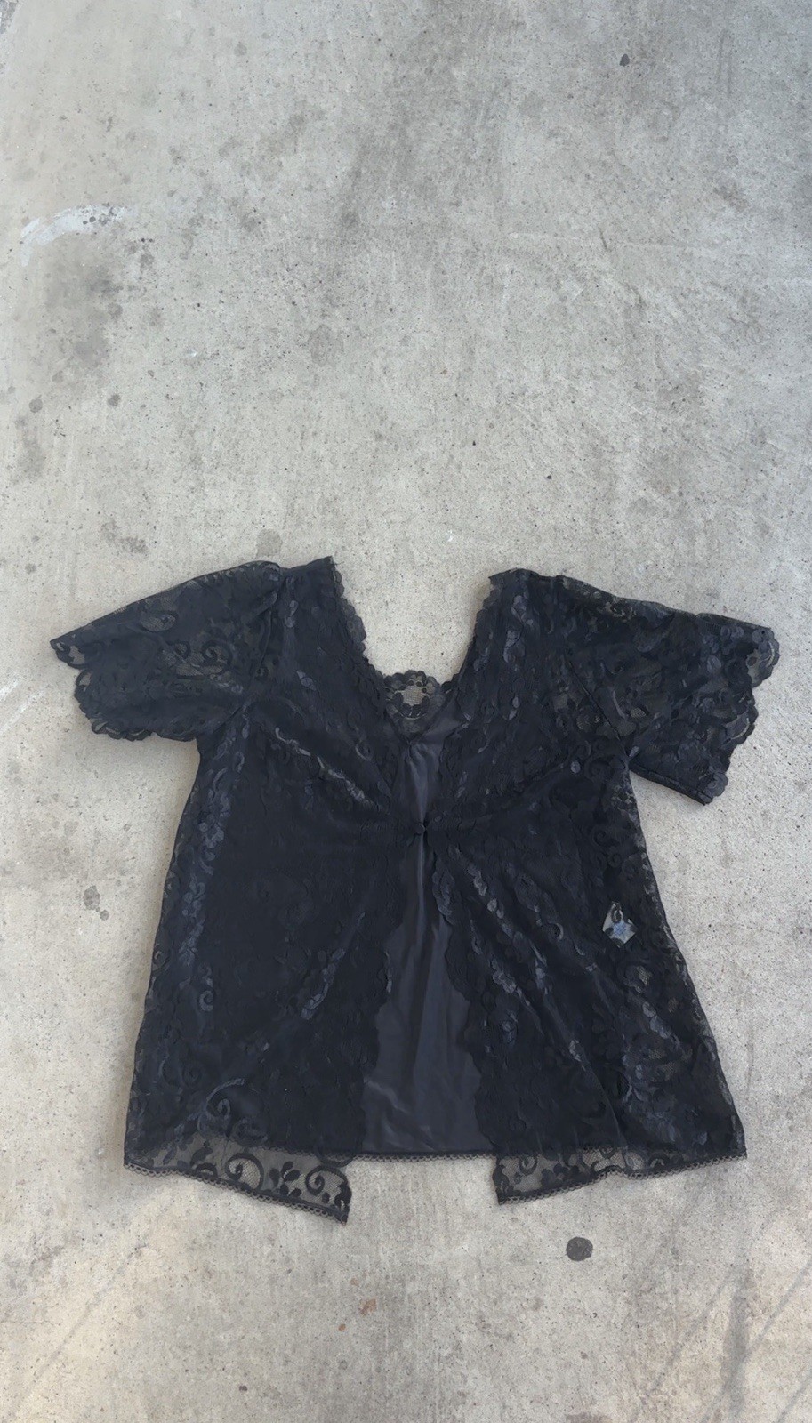 Vintage 1980s Shirley Of Hollywood Lace Lingerie Top Beaded Whimsygoth