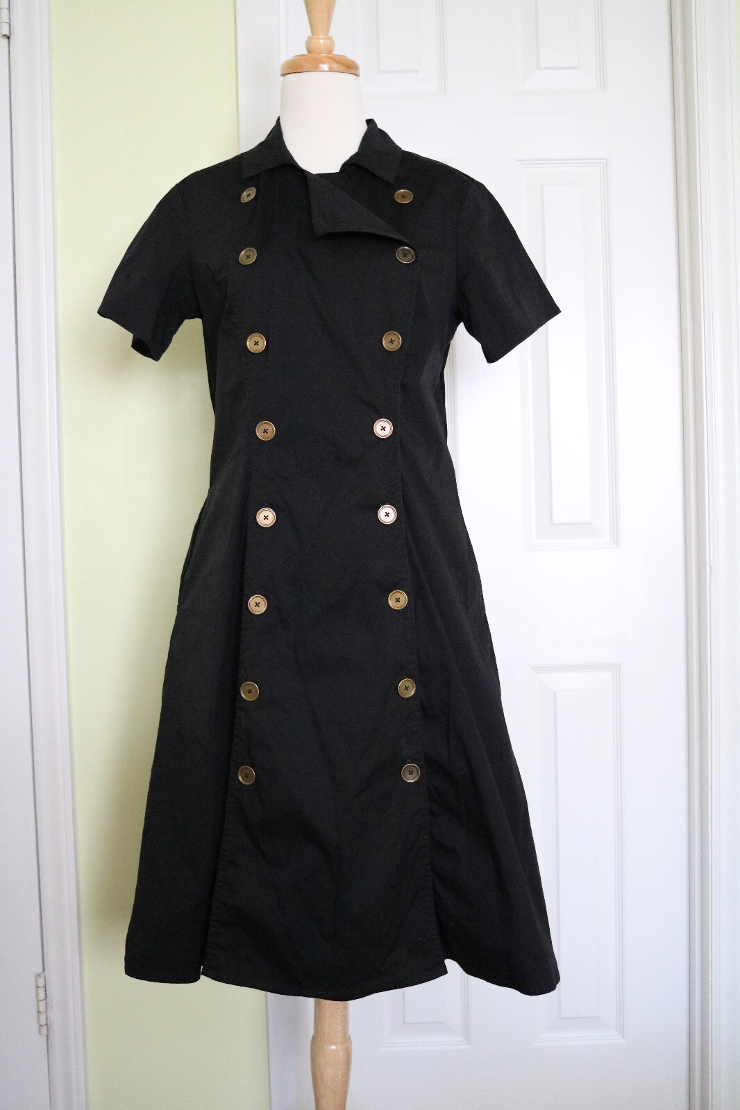 Vintage black eShakti cotton/spandex blend dress M