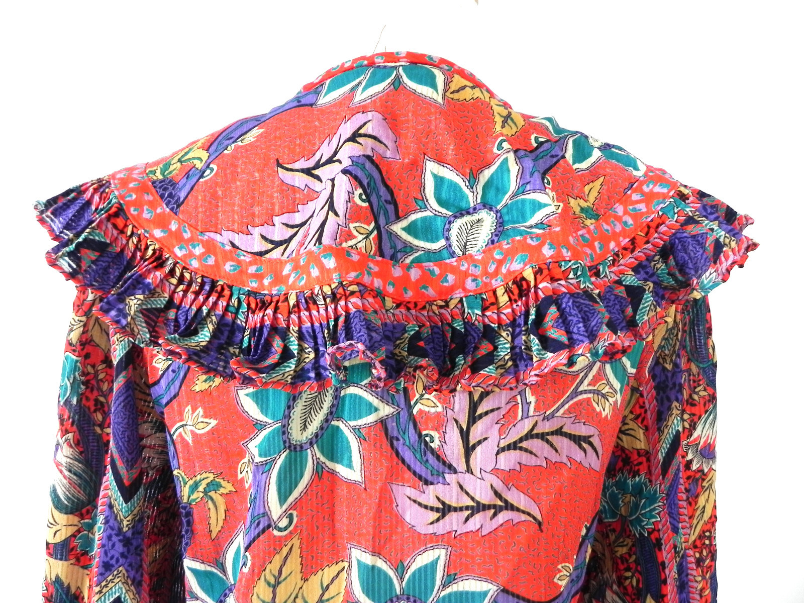 Vtg Neiman Marcus Susan Freis 2pc 3/4 Sleeve Top/Maxi Skirt Poly Chiffon Size S