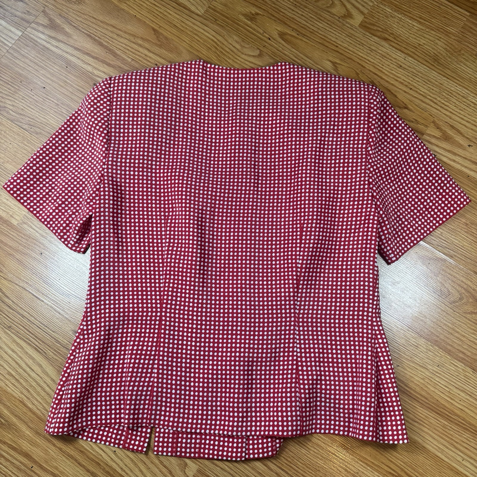 Leslie Fay Vintage 80s Women’s Polka Dot Top Shoulder Pads Classic Timeless M 8