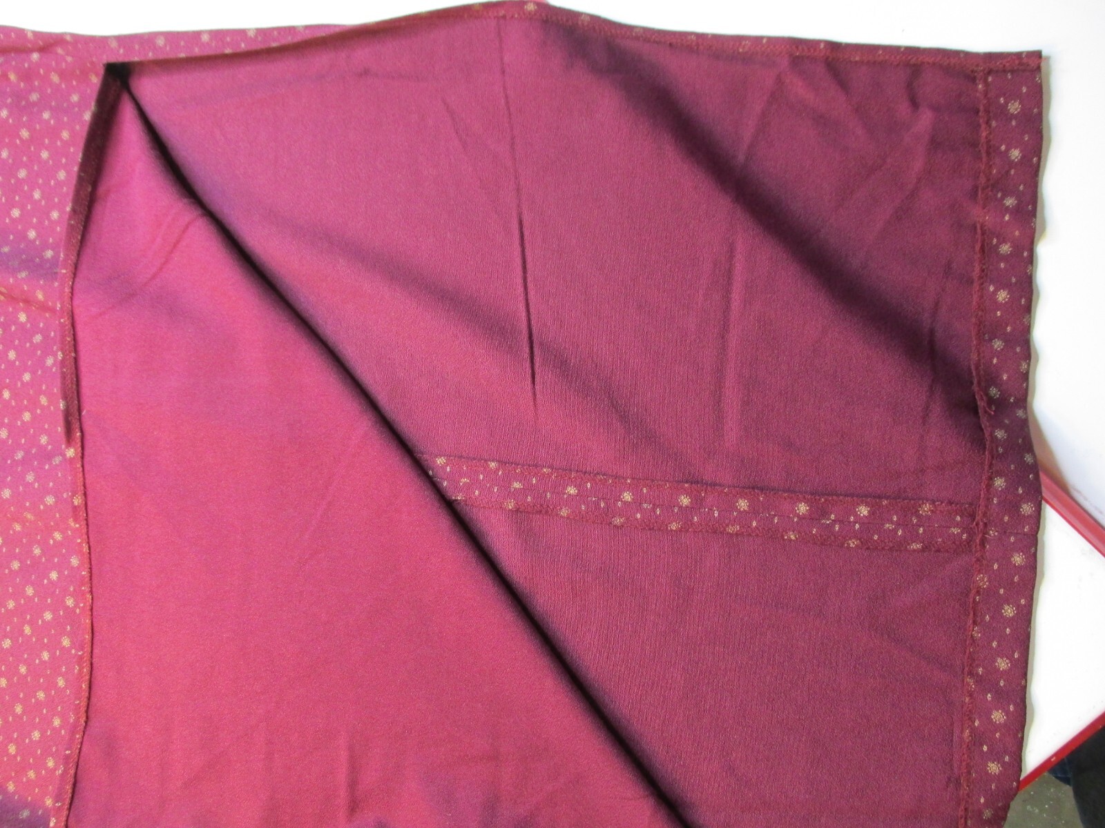 NWT Vintage MOLLY MALLOY Midi Pencil Dress Women Size 10 Burgundy Asian Inspired