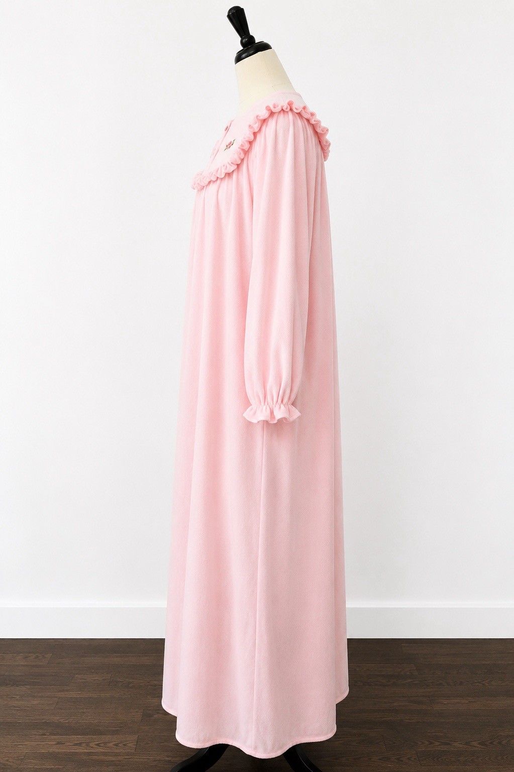 Vintage 1970s Haband For Her Granny Gown Pink Brushed Knit M Lightweight