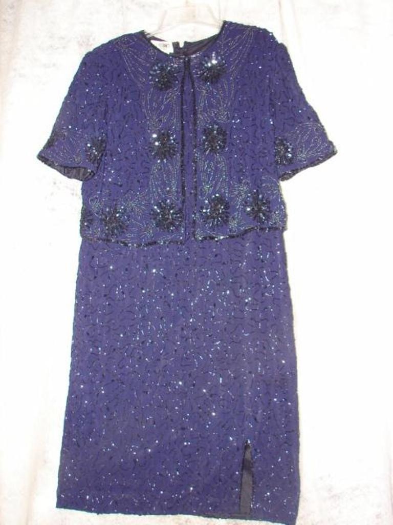Vintage Brilliante by J A Beaded and Sequence Dress Size Large