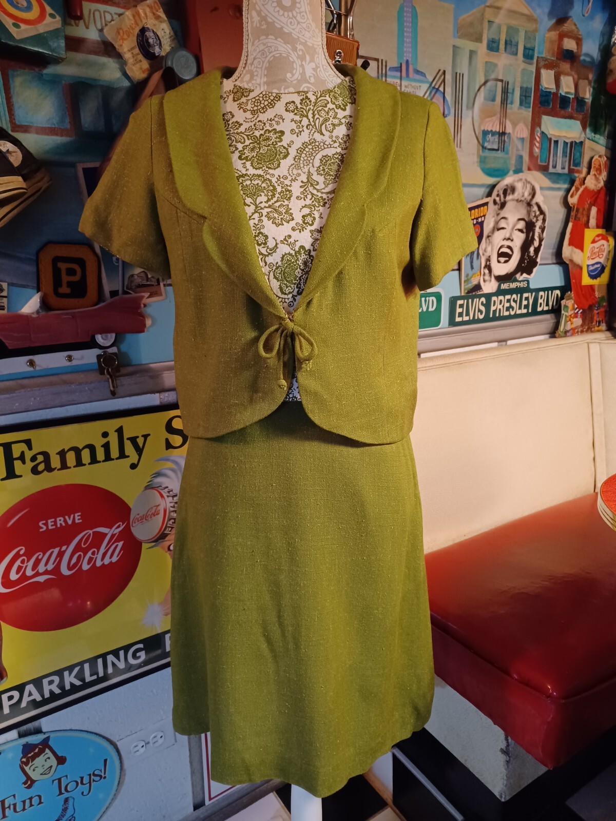 True Vintage Mid-century 1950s 1960s 3-piece Skirt Suit MCM MOD GROOVY
