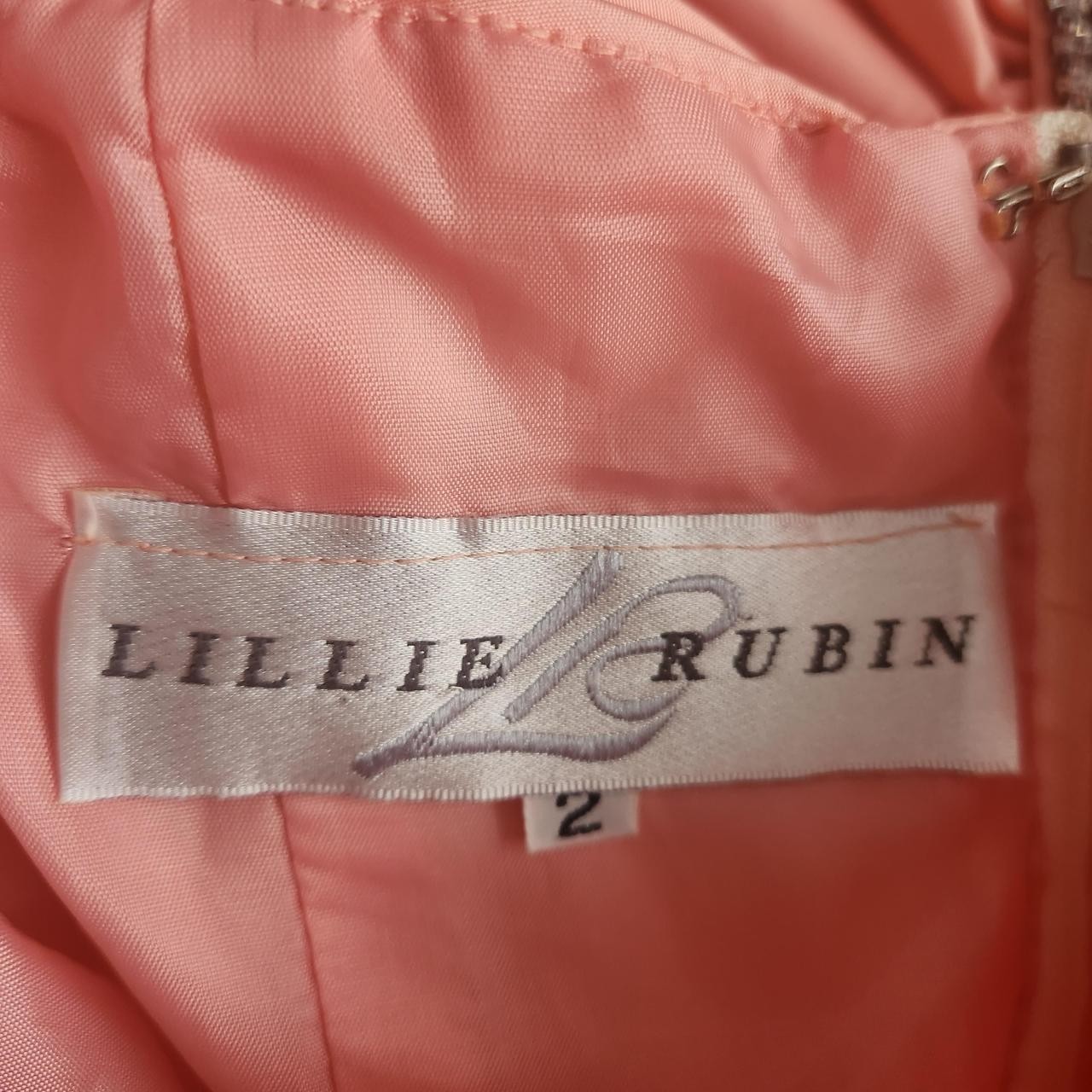 Vintage Lillie Rubin Dress AU Size 4 (US Size 0) Ruffle Mini Pink 80’s Prom