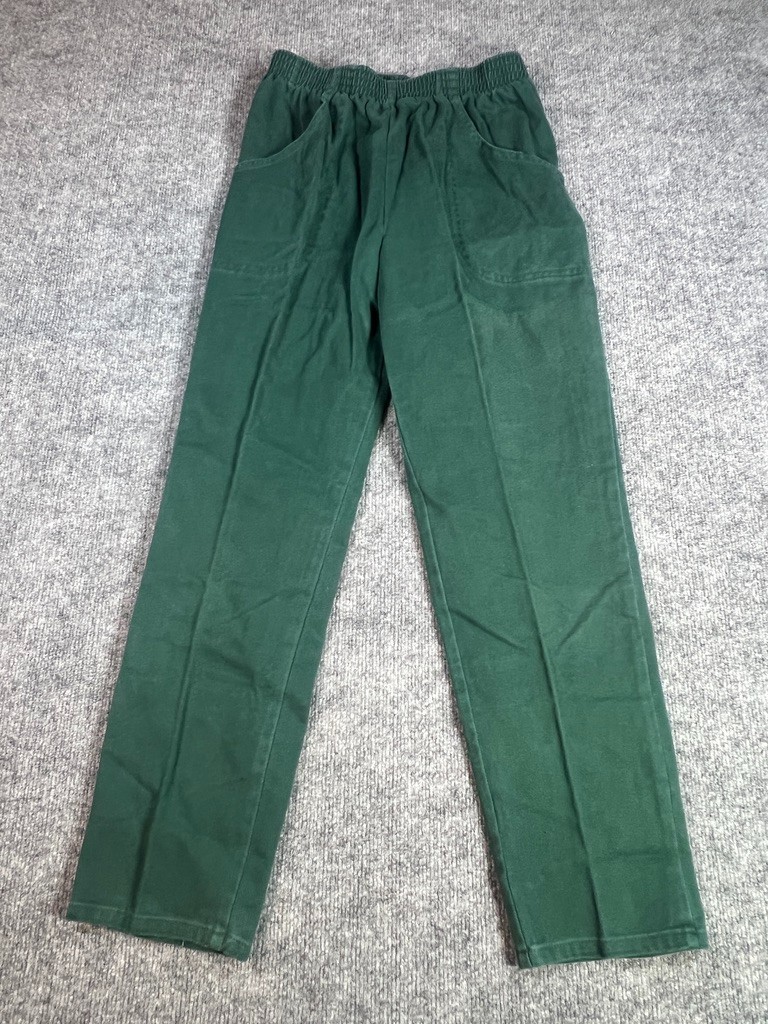 Vintage Cascade Blues Pants 10 Short Green Pull On Elastic Waist 90s Normcore