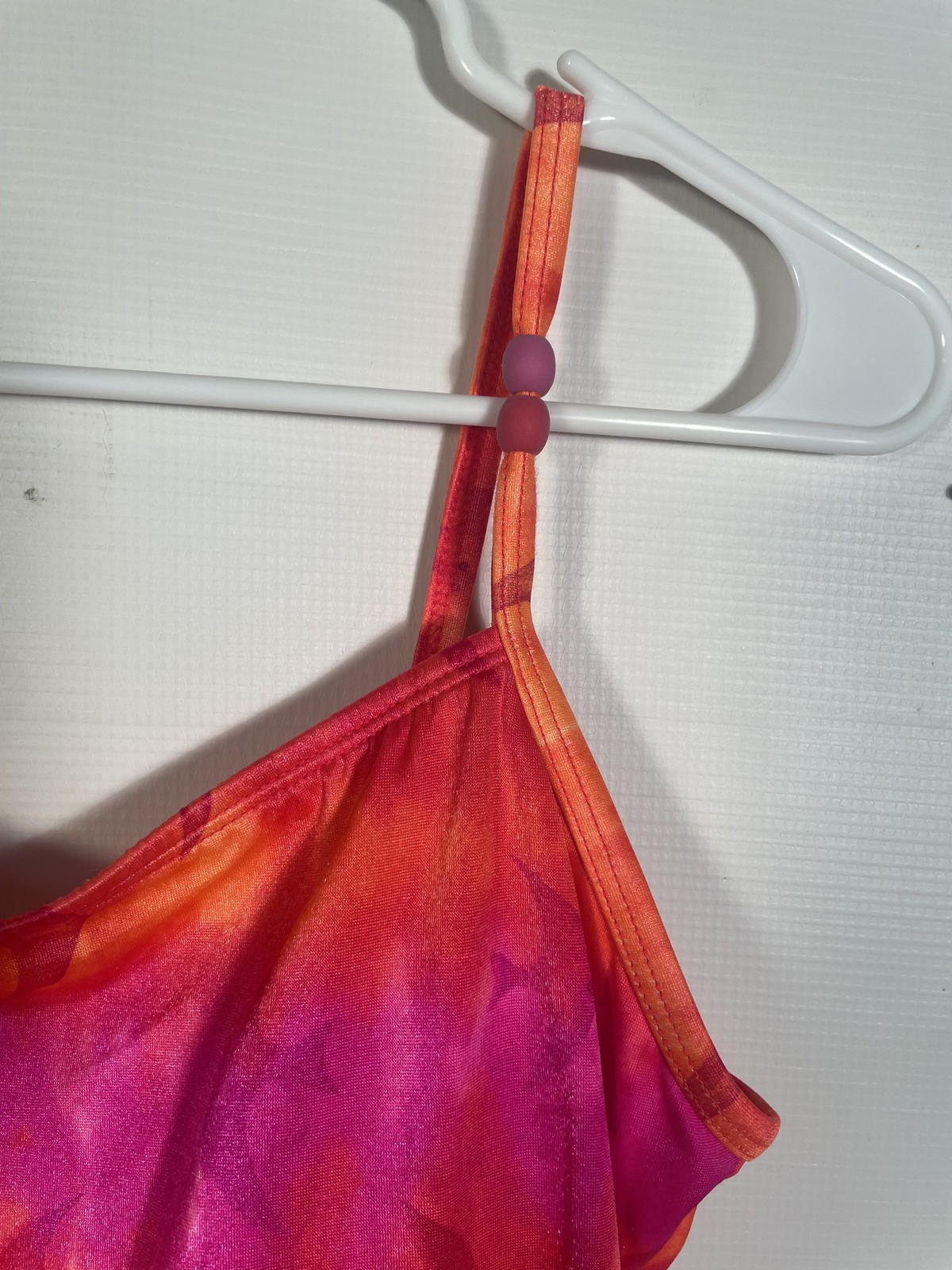 Vintage 1990s Neon Fish Print One Piece Bathing Suit Size L