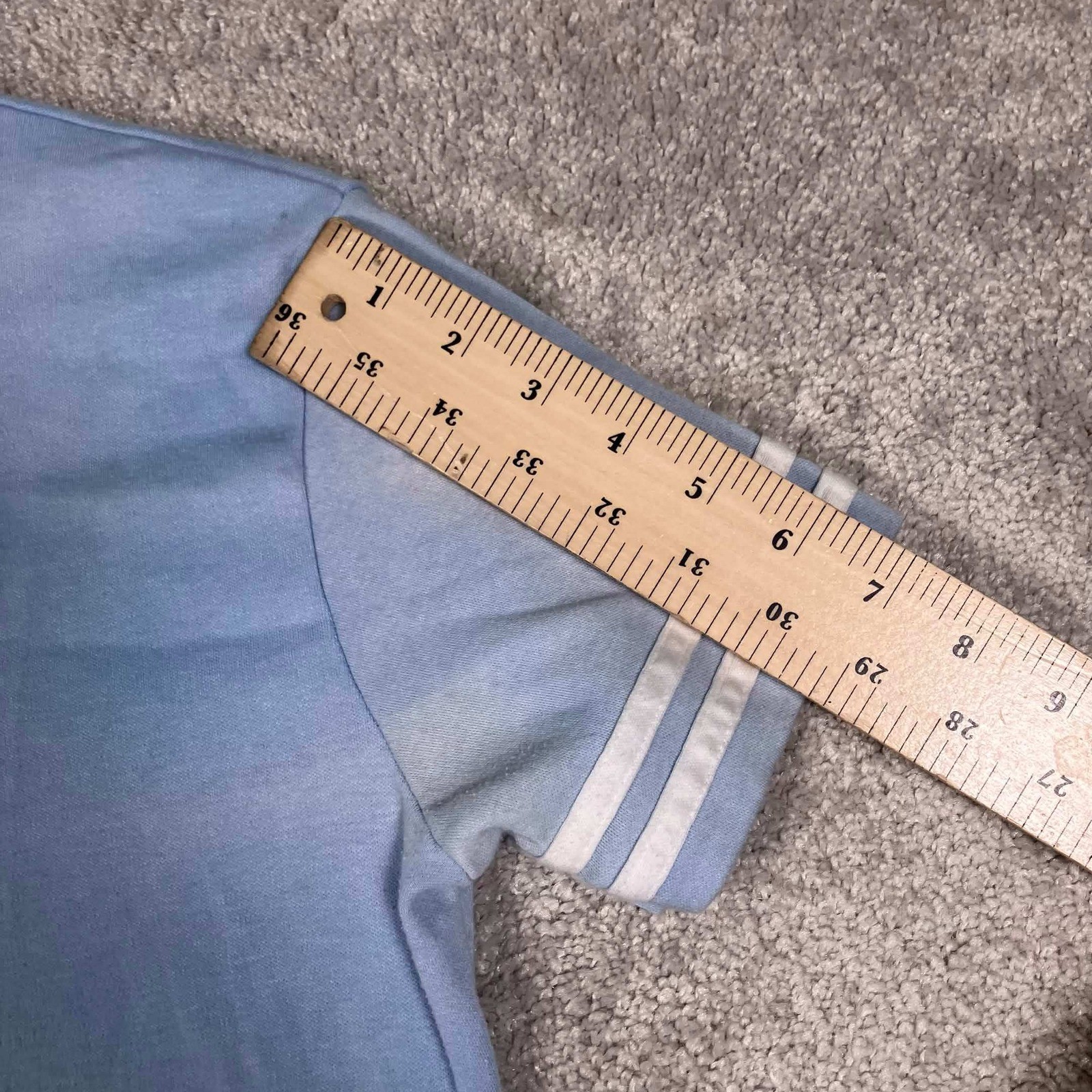 Vintage Le Riche Myrtle Beach SC V-Neck Shirt Light Blue Womens Large USA