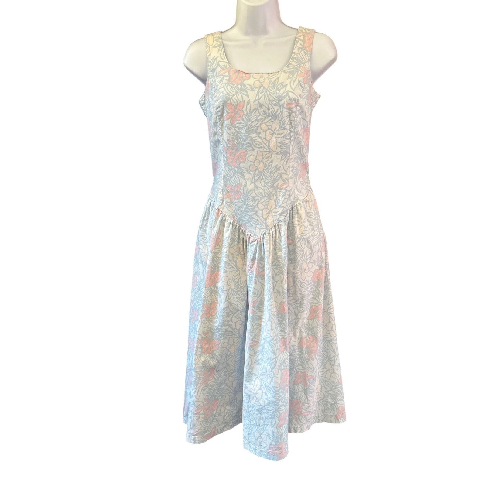 90s Joni Blair Floral Sundress Cottagecore Pastel Romantic