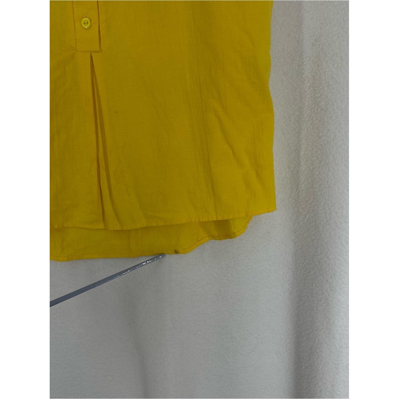 Vintage Ardmore Yellow Sleeveless Mock Neck Blouse Top USA Made Medium