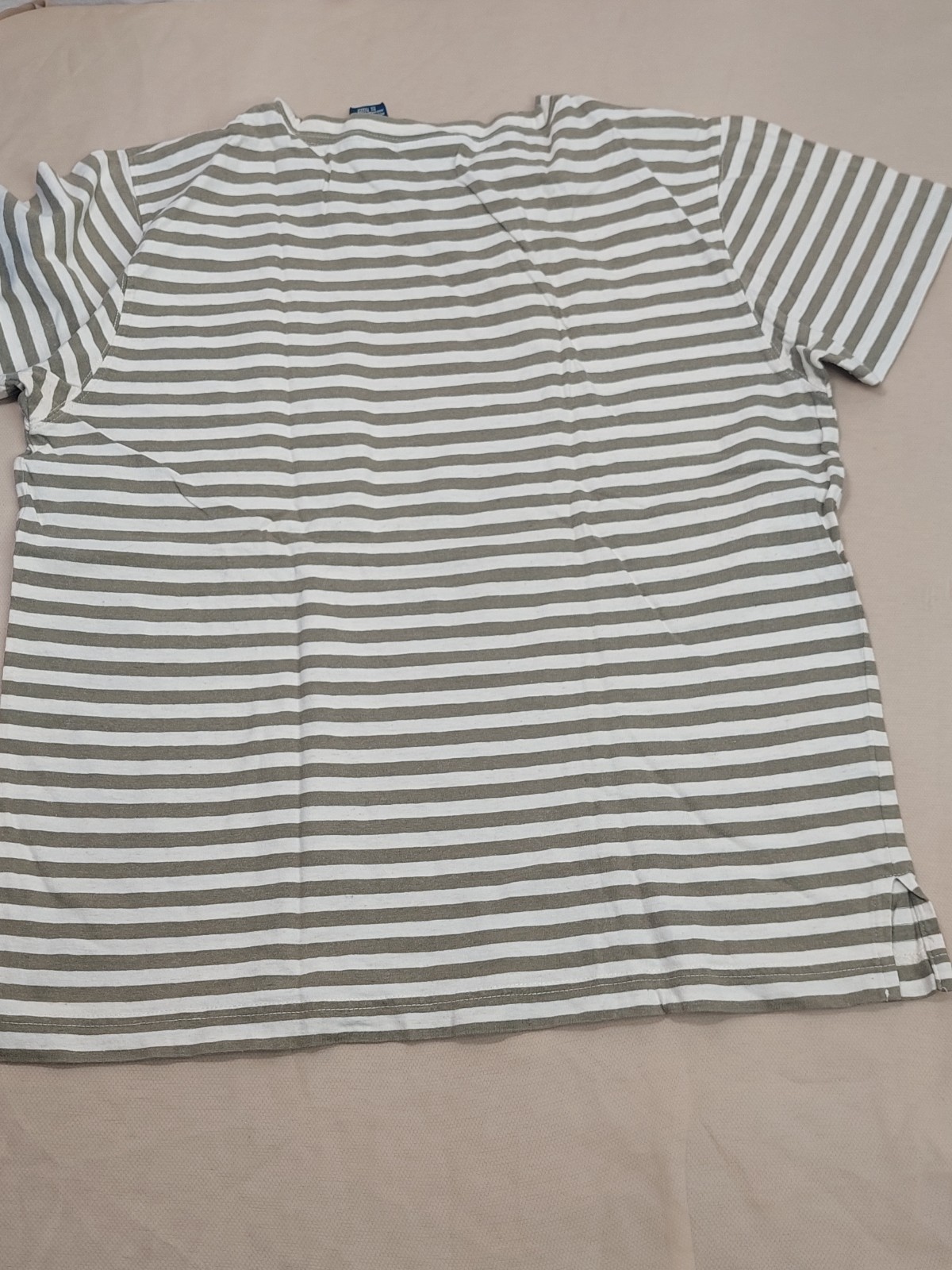 Vintage 90s Lizsport Stripe Tee Cotton Linen Top Sm Normcore Coastal Grandma