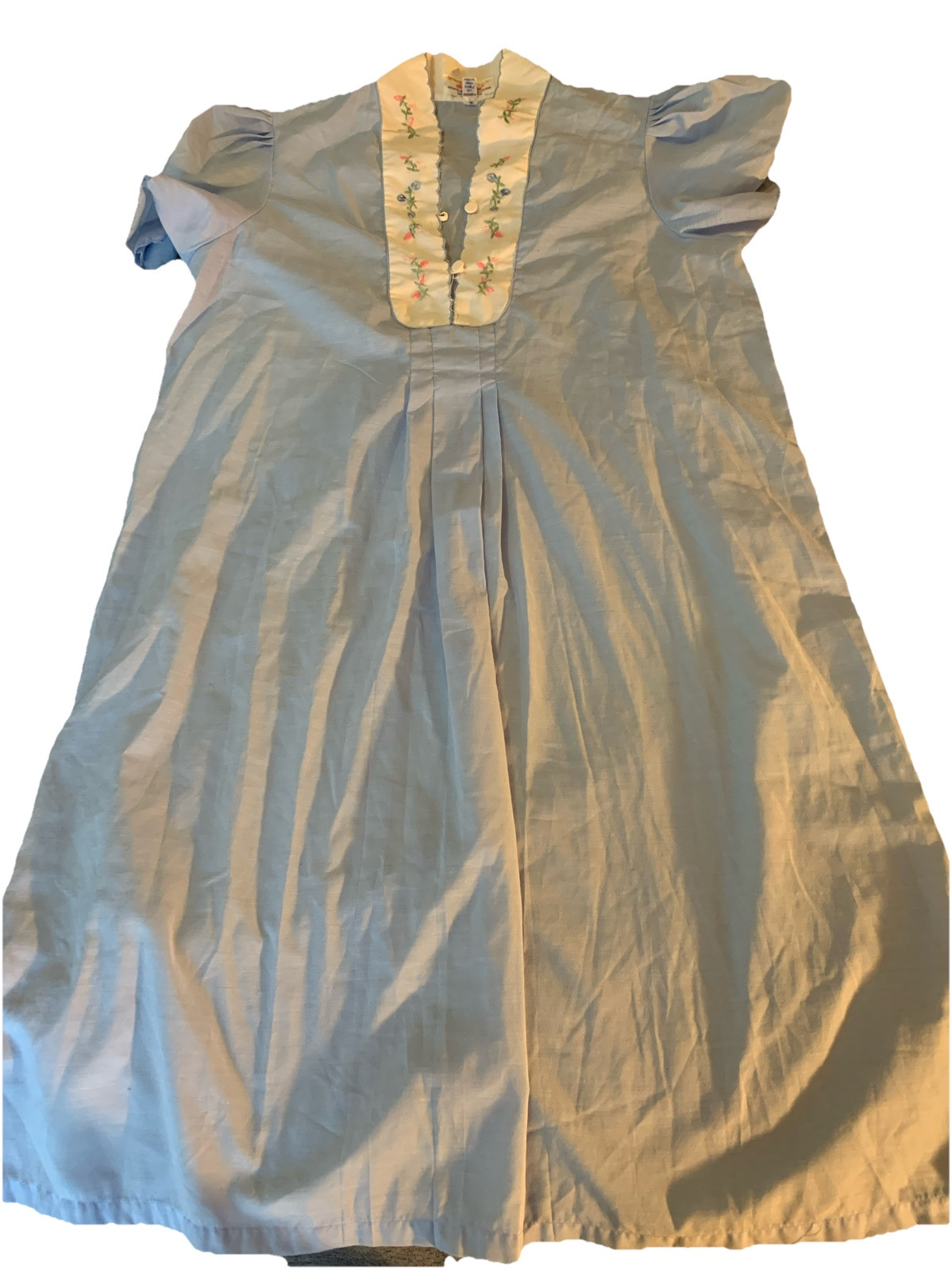 Vintage Jodie Arden Hand Embroidered Gown House Dress Size M