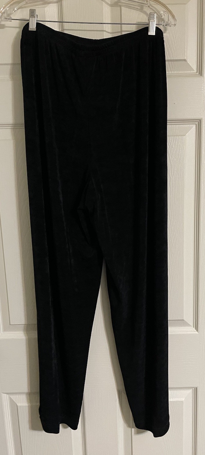 Vtg Lida Caputo by Lauren Pants Set Women’s Plus Size 2X BlackAcetate Lagenlook