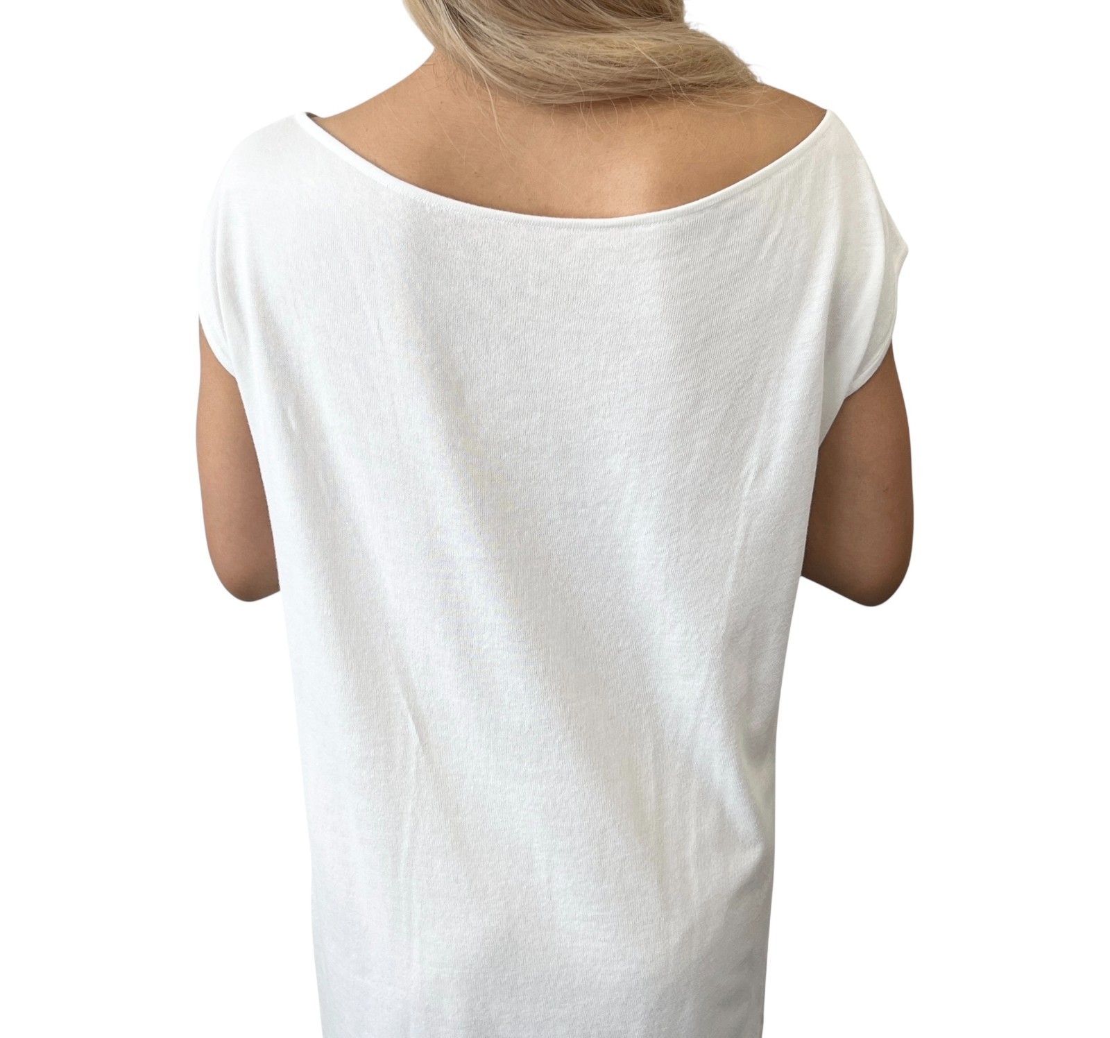 CHANEL Vintage 07P CC Mark Logo Knit Tank Dress One-piece White Cotton Stitch