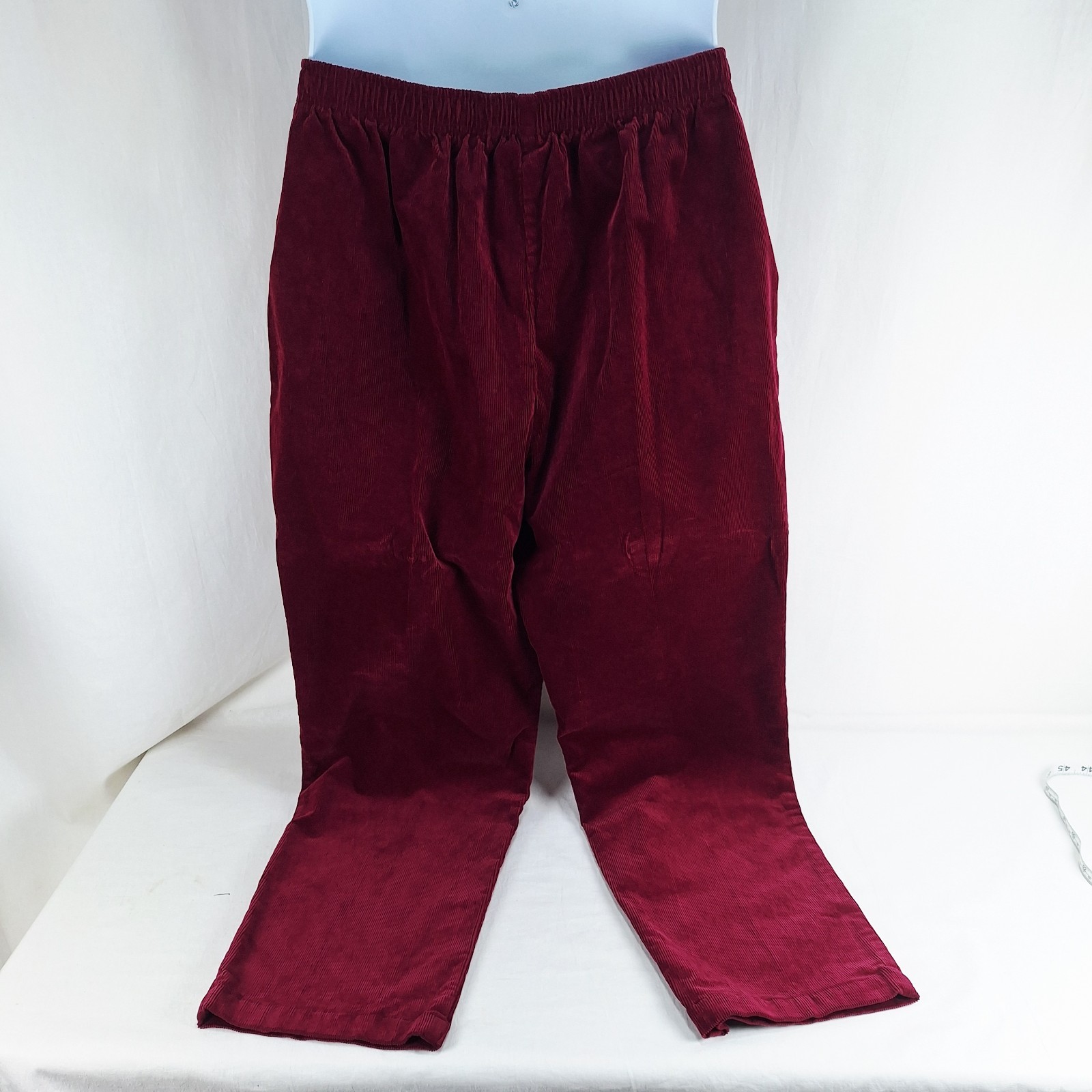 The Tog Shop Corduroy Pull On Pants Maroon Size 16 Petite ELASTIC WAIST