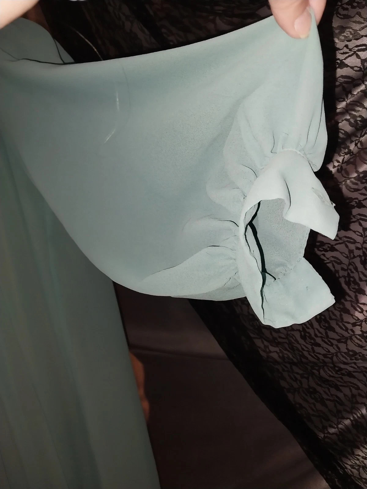 VTG Chez Ethel Cain Esque Pleats Opaque PleatS Grunge Babydoll Flare Embrd Dress
