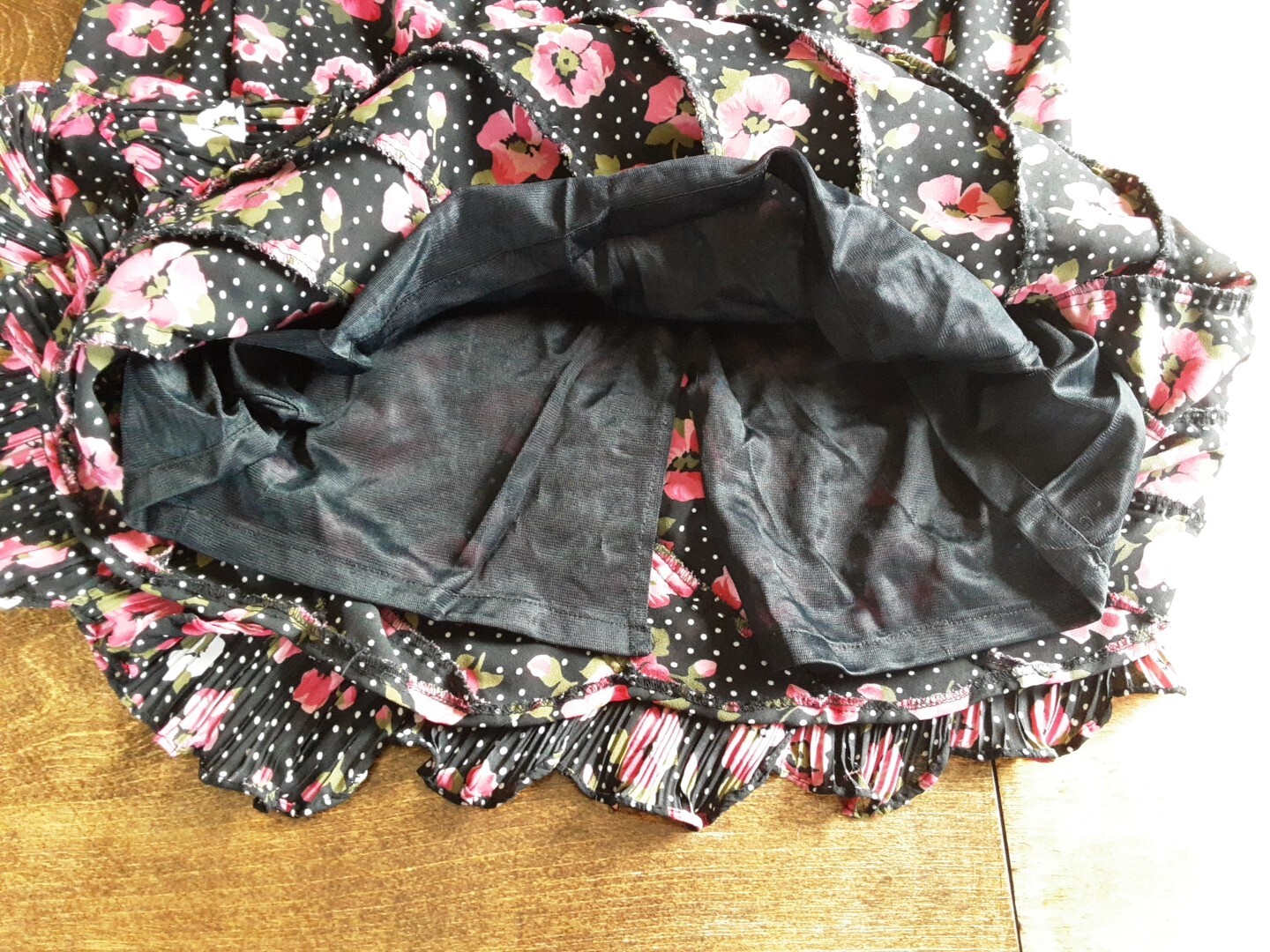 VTG Liz Roberts By Mary Ann Lamonte Floral Dress Ruffles Cottagecore L/XL