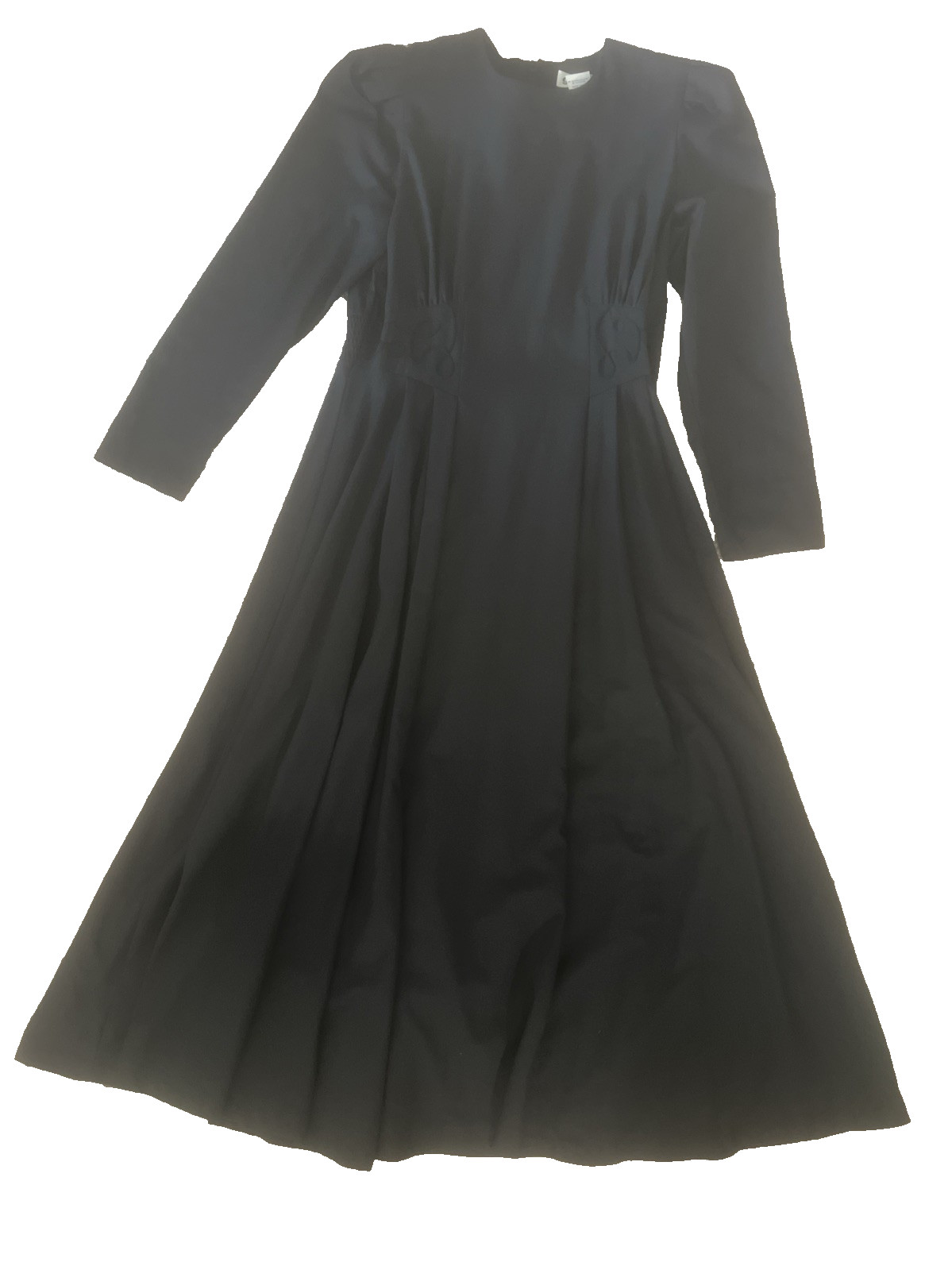 Vintage Go Vicki! 80s Black Gothic Romantic Dress Victorian Revival Witchy 9/10