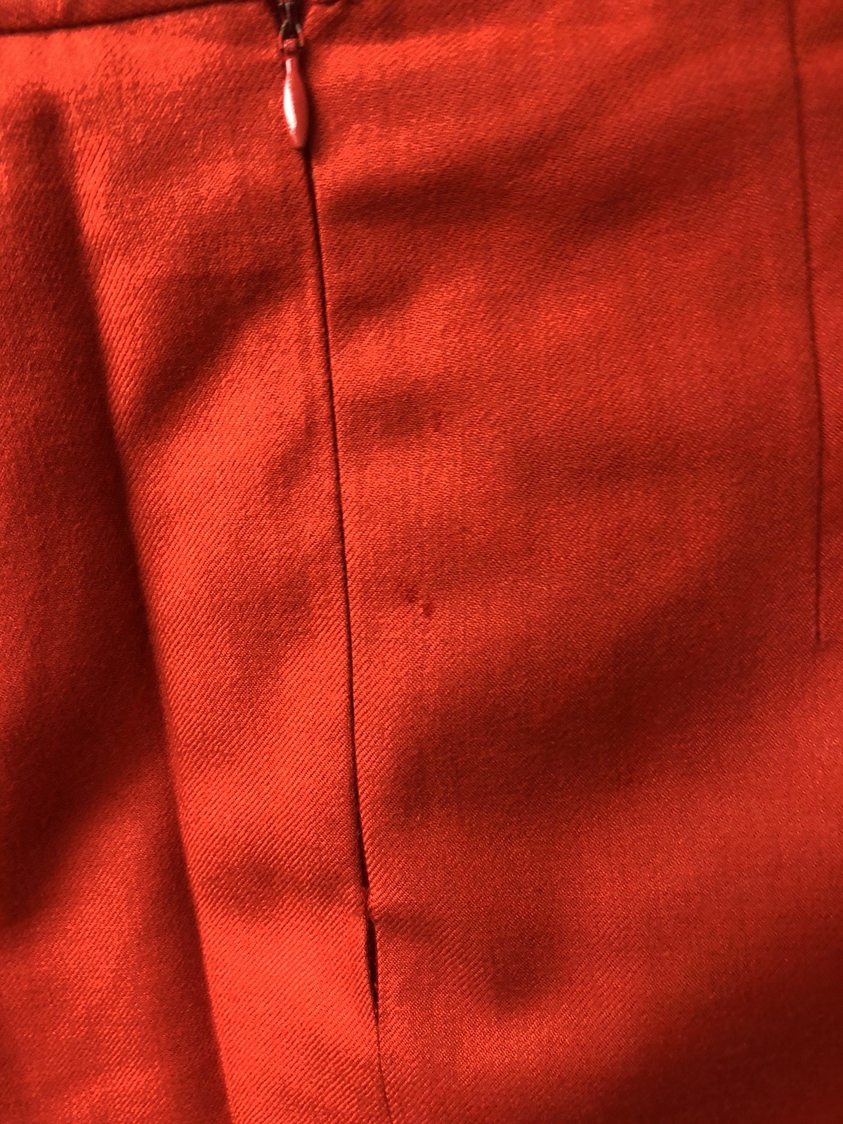 Vtg Harve Benard Holtzman Red Skirt 14 Midi Straight Side Split 100% Wool