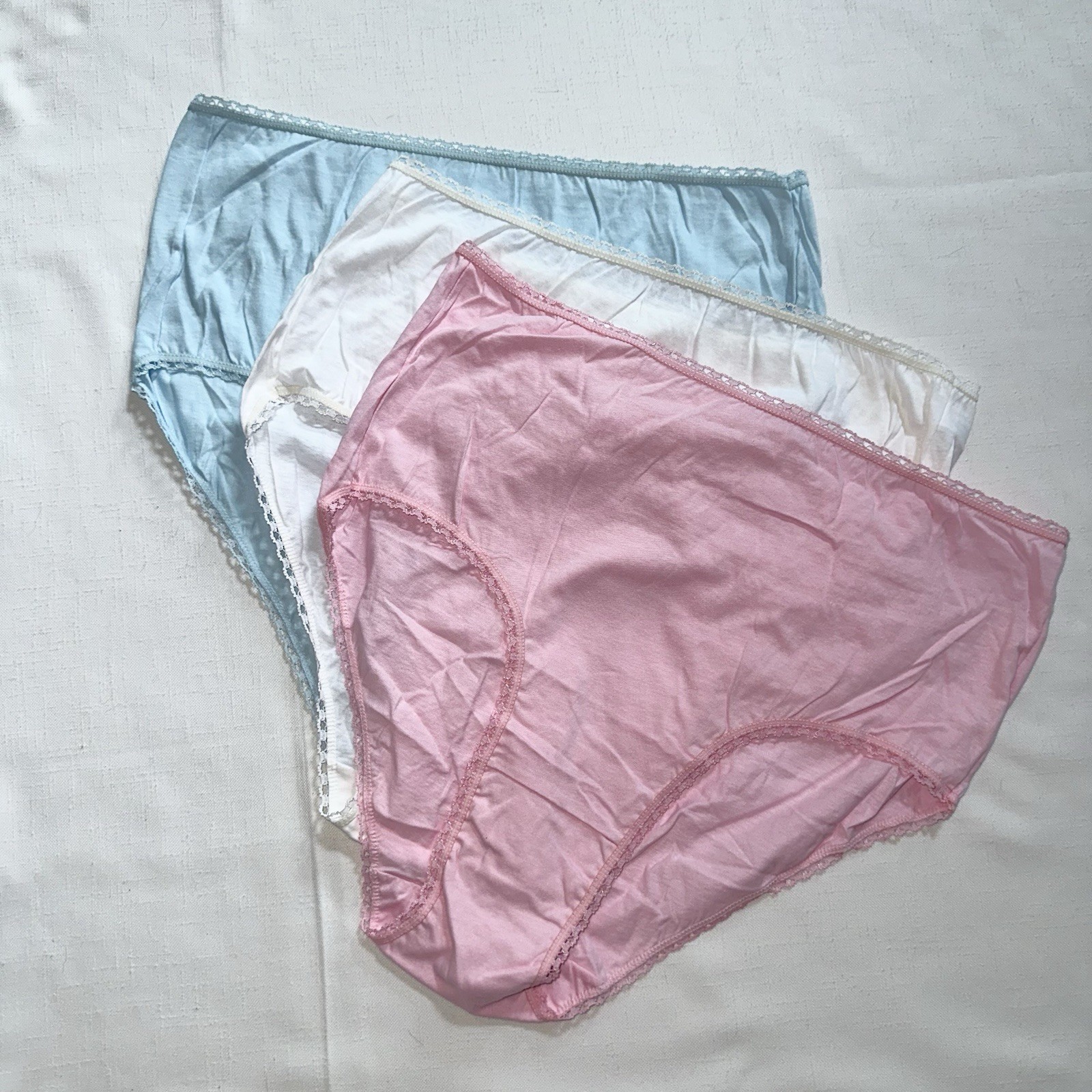 Vtg 1997 AVON Intimates 3-pack Granny Panties Briefs NOS Size 10 Picot Trim Y2K