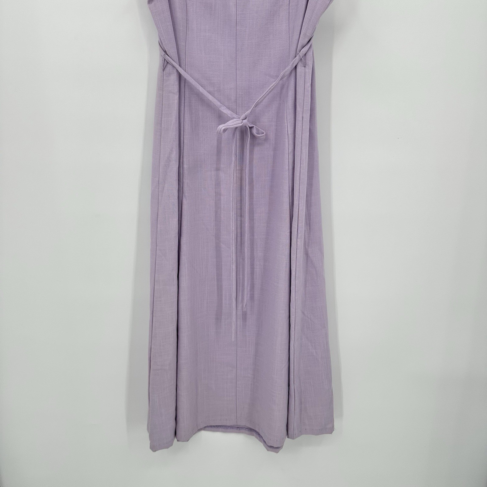 vintage 70S LILAC MIDI DRESS sundress LARGE cottagecore soft feminine twee