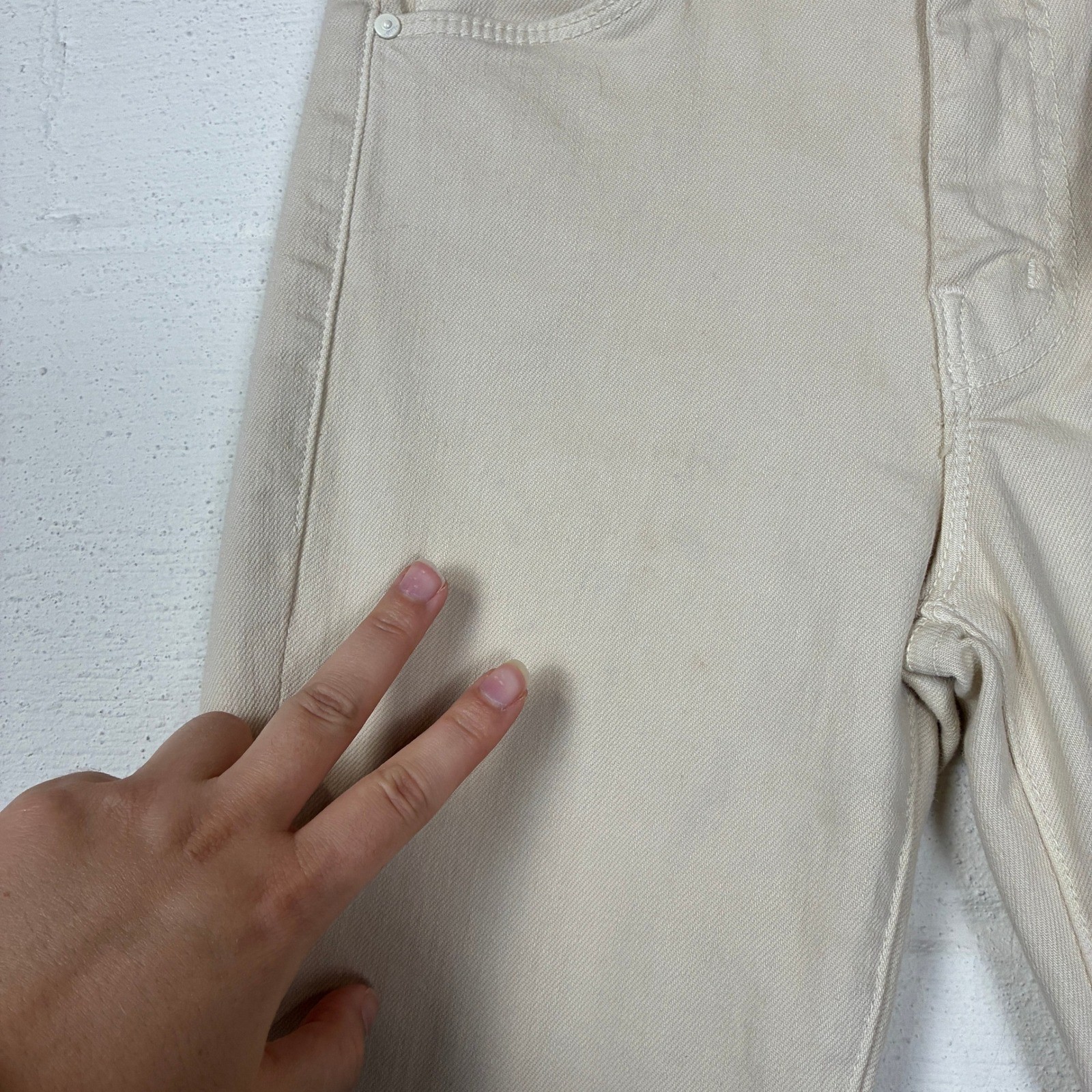 NEW Mother the Weekender Sneak in Playdate Size 25 Beige Flare 70s Western