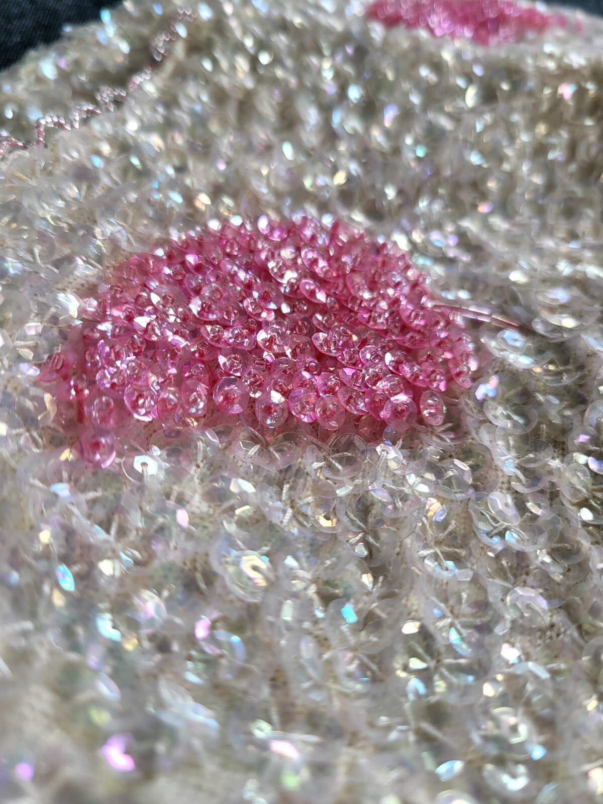 Vintage 1950s House Of Gold Beaded Wool Tank Top Blouse Pink Peppers 40 M Glam