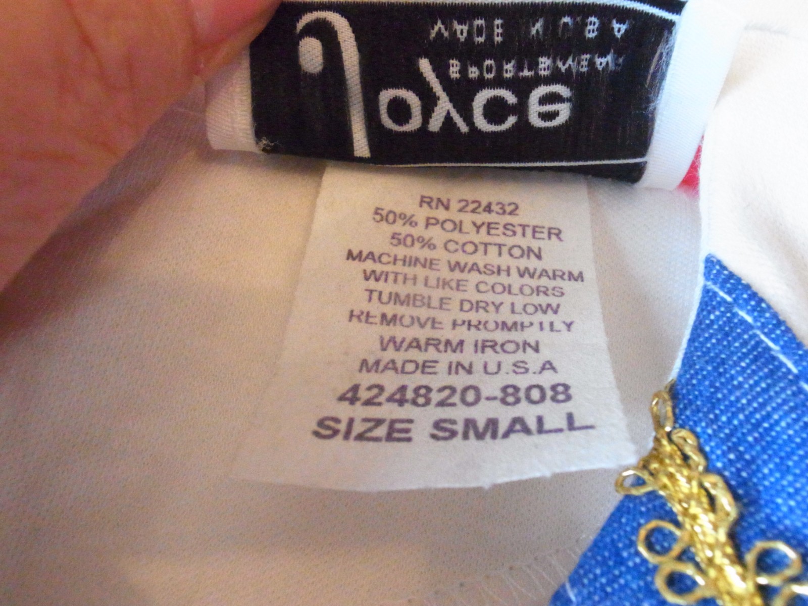 Vintage 1970’s JOYCE Ladies Size Small Embellished Short Sleeve Top-NEW W/TAG!!