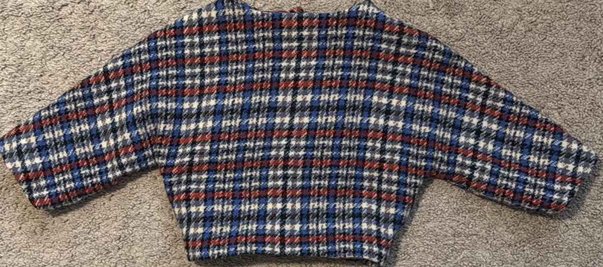 Vintage 1960s Handmade Wool Tweed Skirt Suit Set XXS 00 Cropped Boxy Jacket