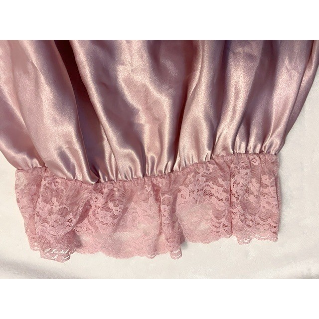 Vintage Body Chic dusty pink peplum crop lingerie top with lace (M)