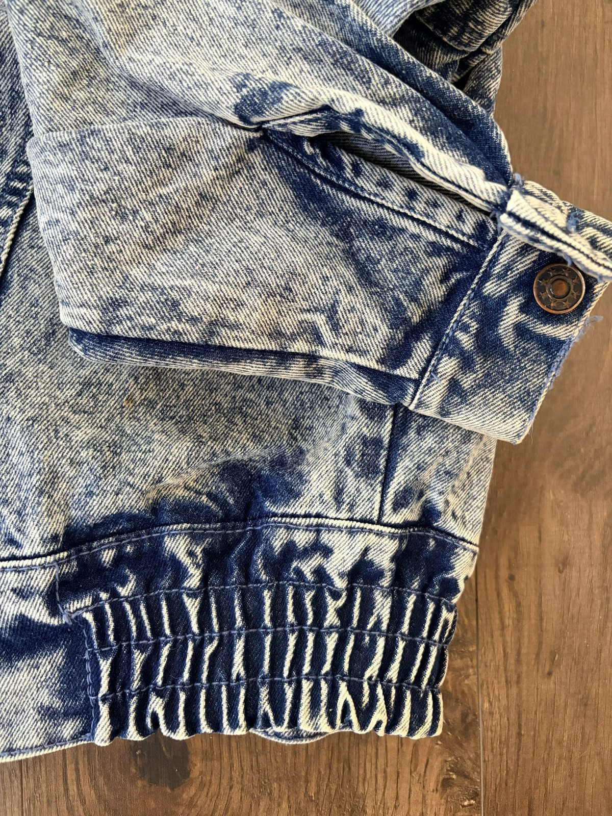 Vintage Limited Express Acid Wash Denim Jacket Batwing Oversized 80s 90s USA