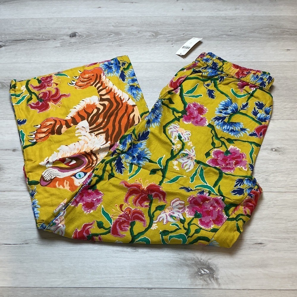 Anthropologie LyreBird Wide Leg Pants Citron Size XS New With Tags