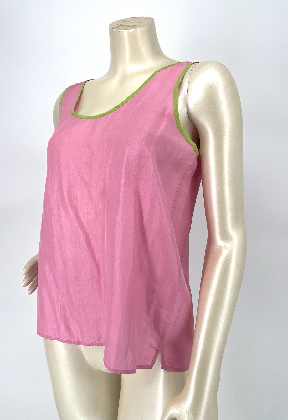 VTG 1980s 1990s High Waist Baggy Bermuda Paint Splatter Silk Short Tank Top Set