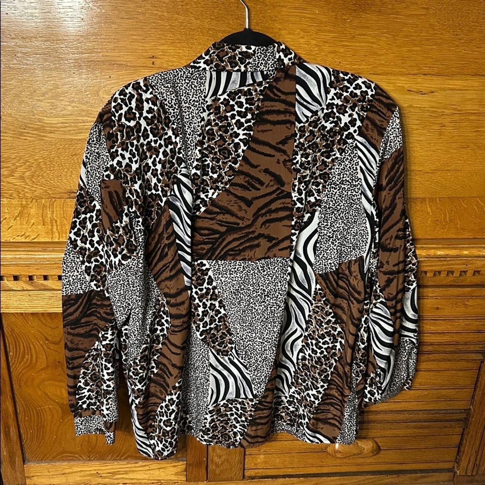 Vintage Y2K Indie Sleaze 3 Piece Set Mixed Animal Print Shirt Tank Skirt Club