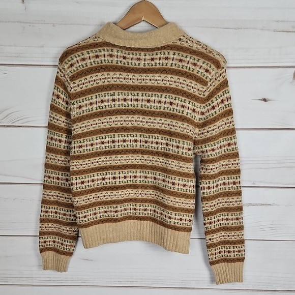 Jones Wear Vintage Fair Isle Cardigan Medium Cottagecore Dark Academia Grandma