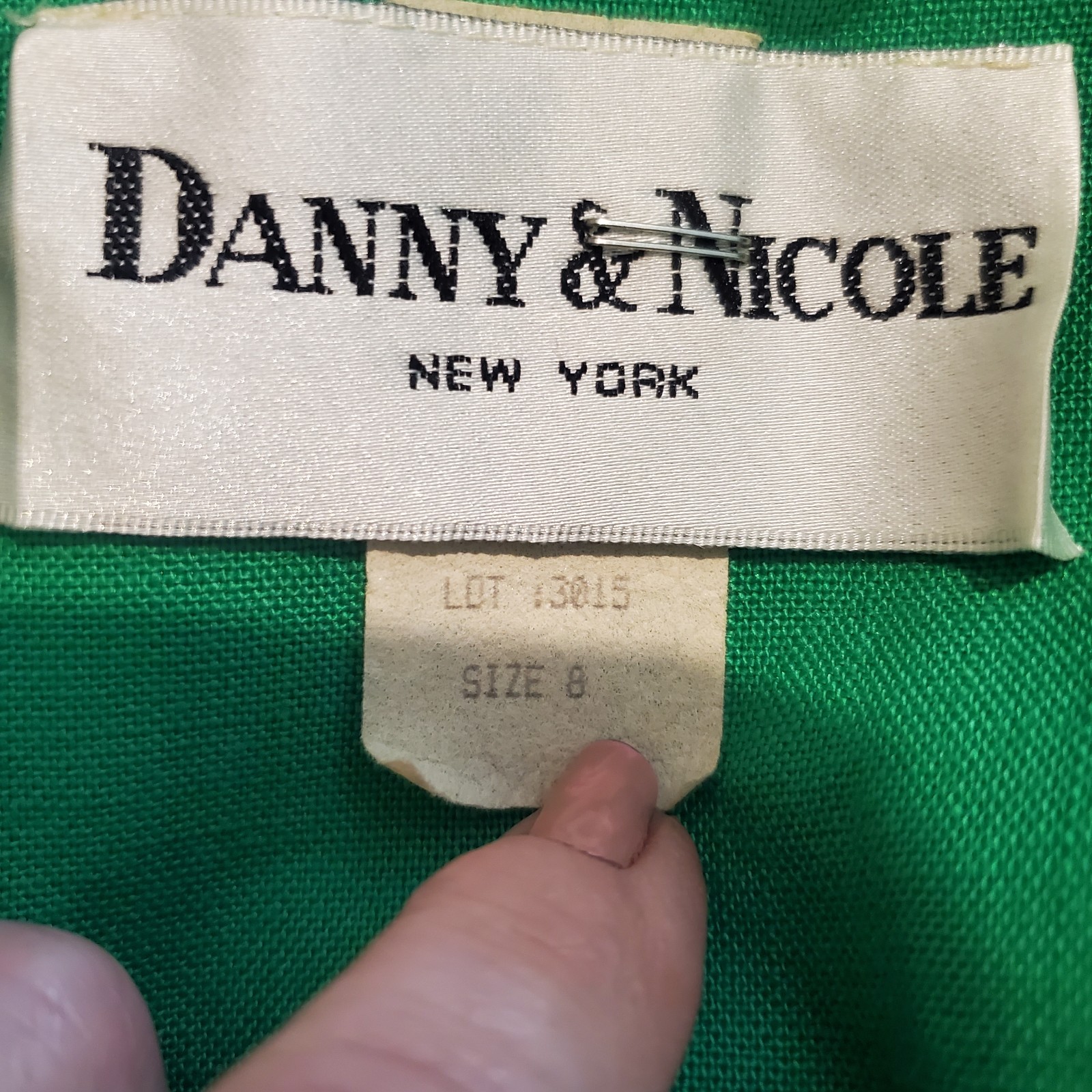 Vintage 80s Danny & Nicole Asymmetric Tuxedo Blazer Dress Green Midi Sz8
