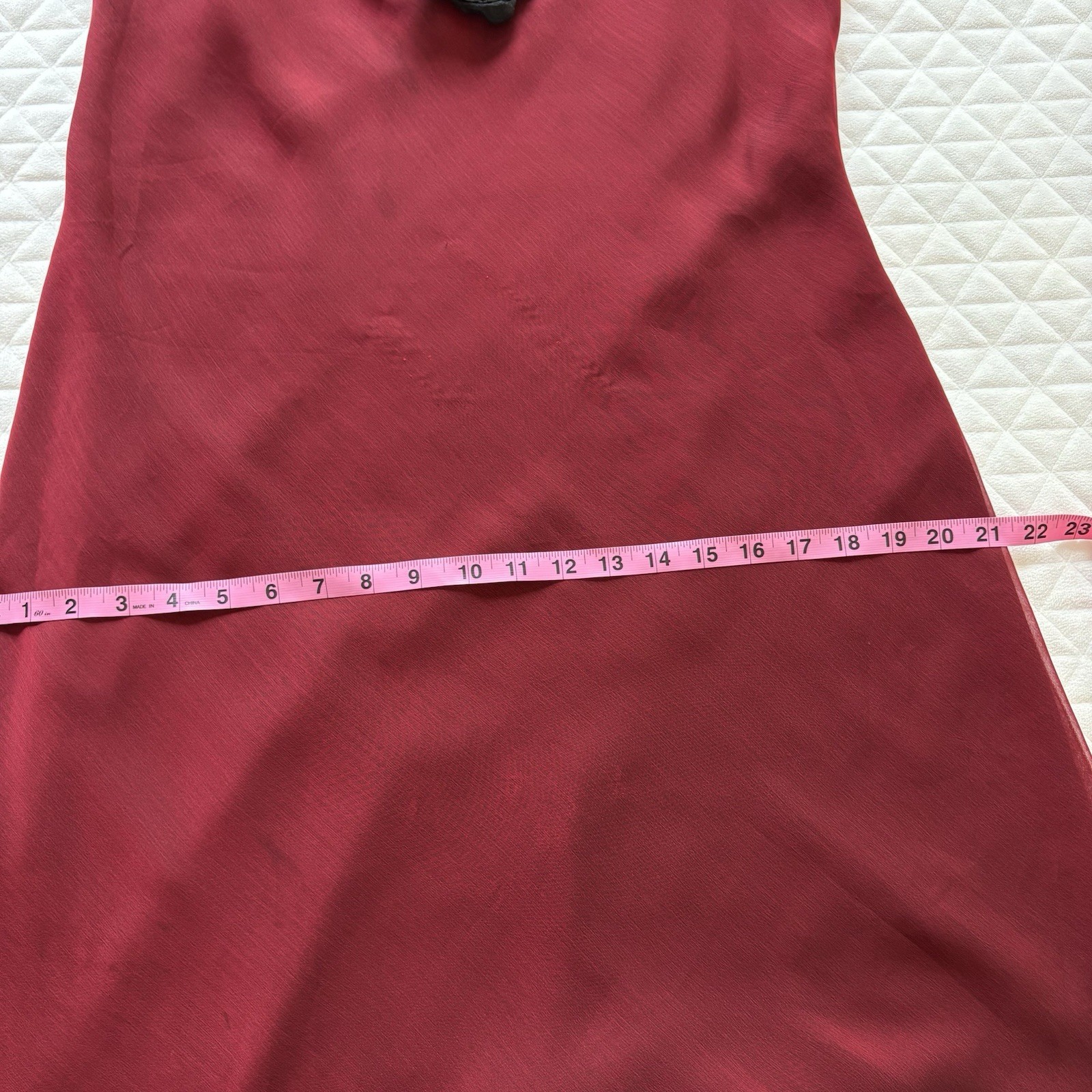VTG Donna Ricco Dress Size 14 Red Black Rose Brooch Asymmetric Hem Dark Romantic