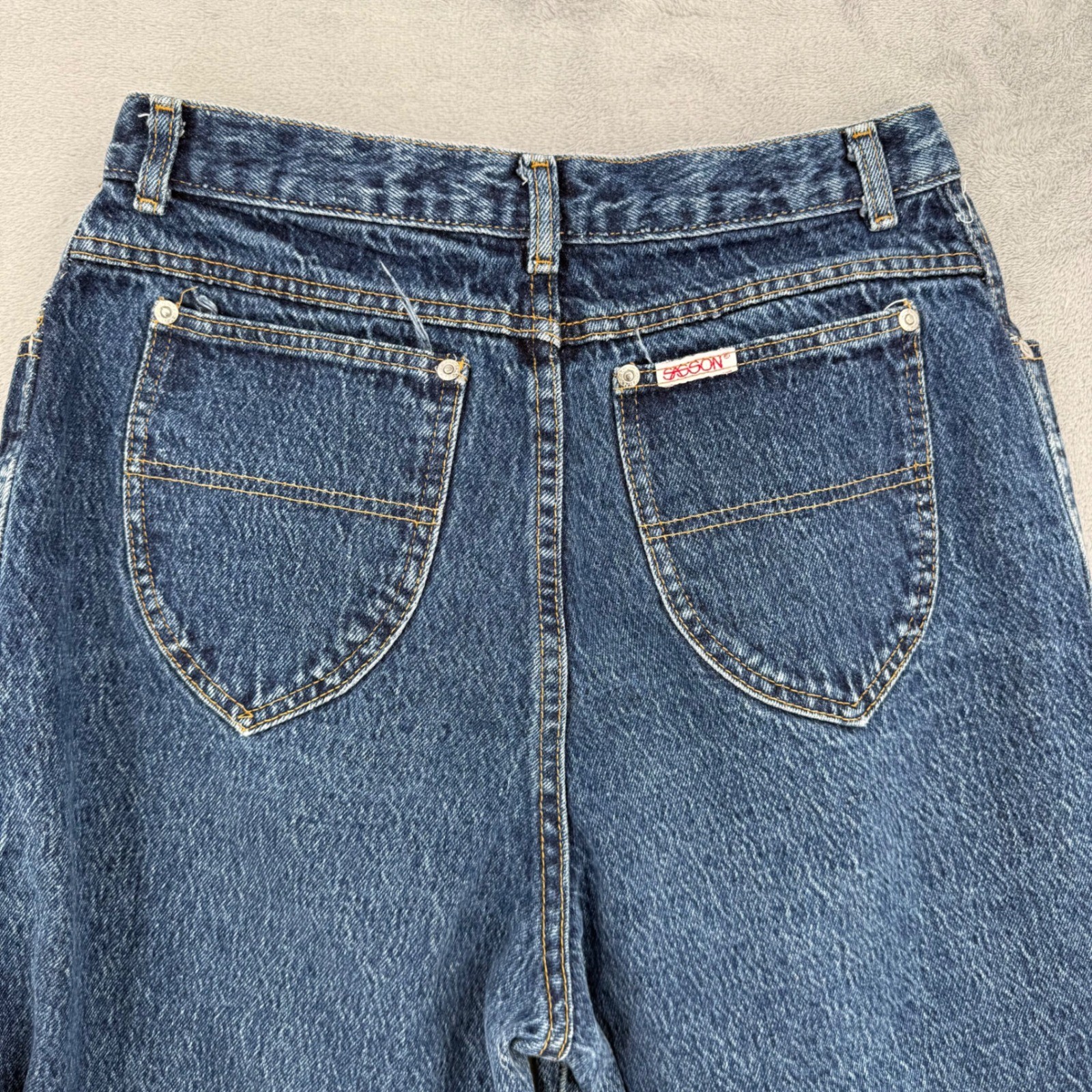 Vintage Sasson High Waisted Mom Jeans Denim Made in USA Tapered Leg Size 27?