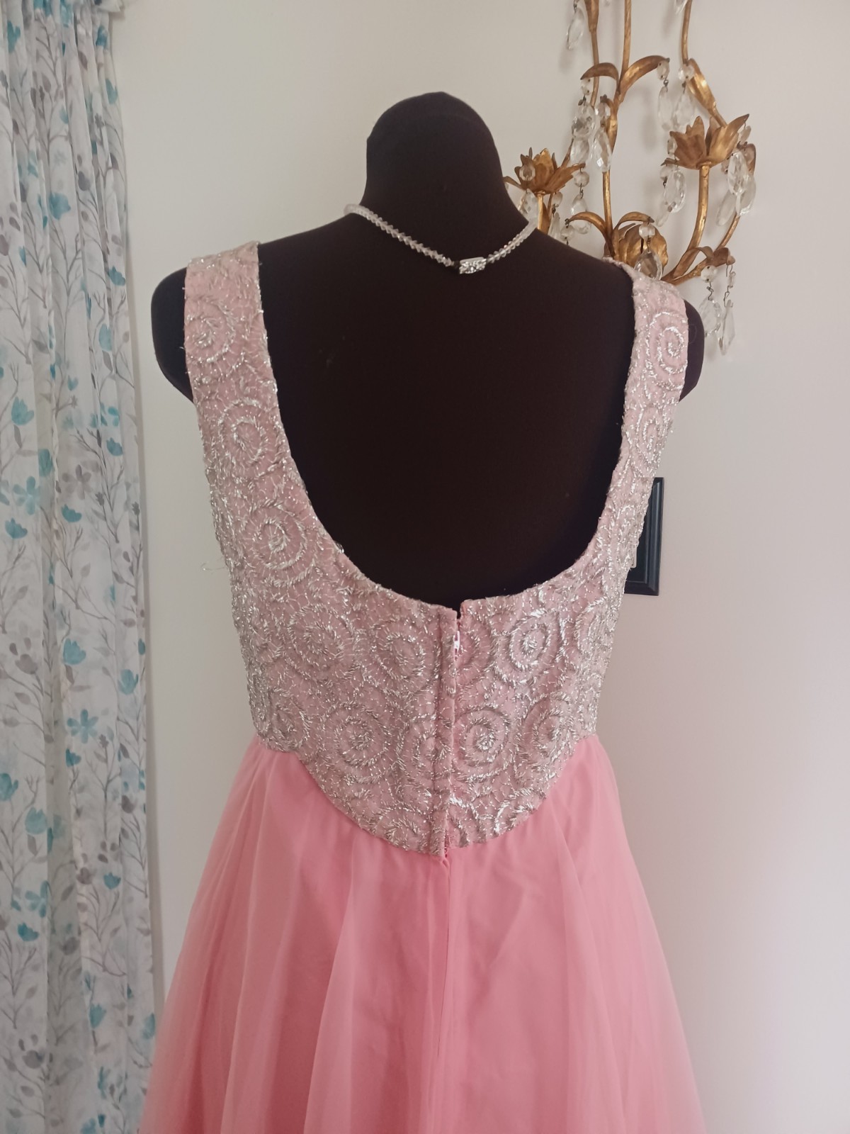 Mike Benet Pink Chiffon Party Dress Sleeveless Volup Sz Gorgeous